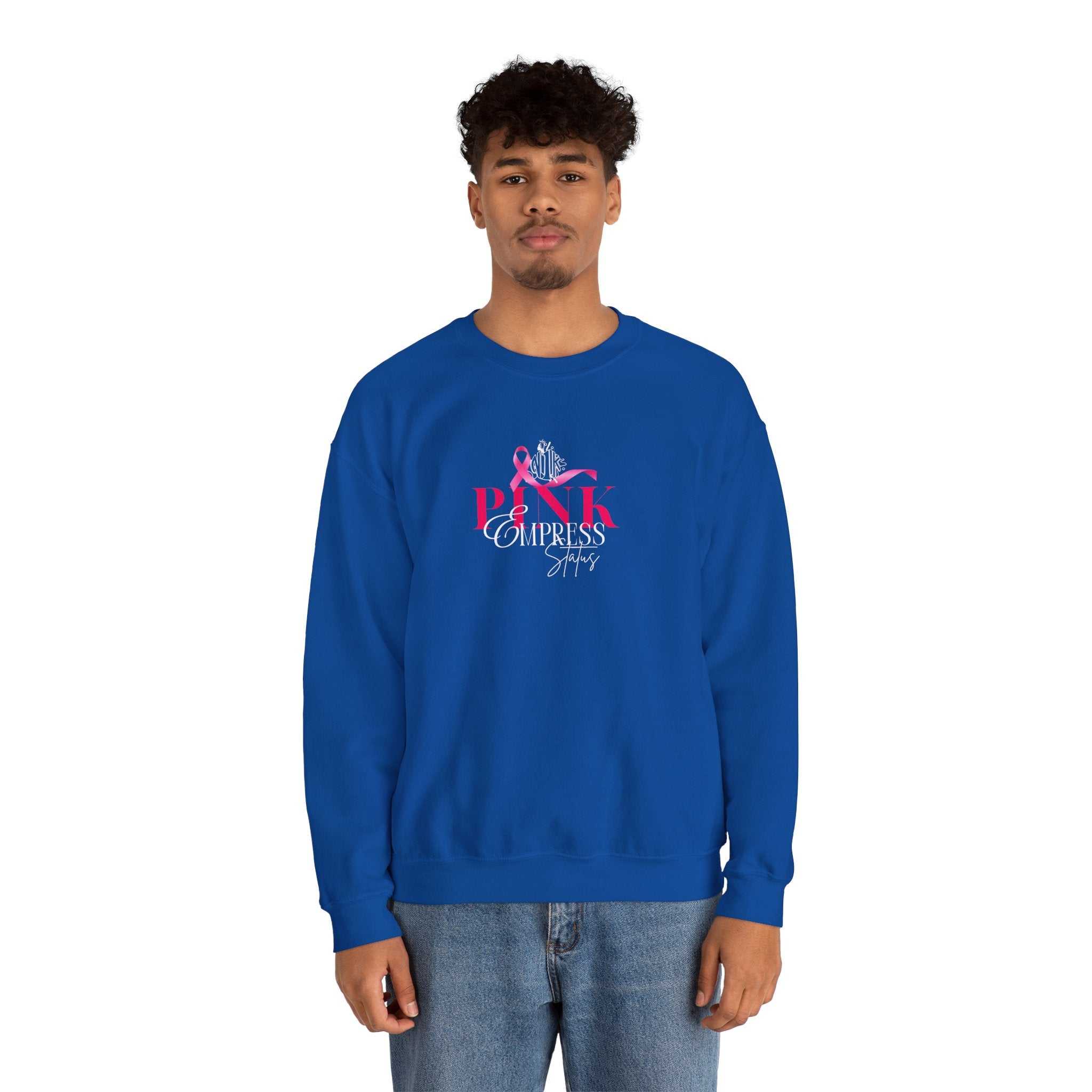 N1K Breast Cancer Awareness Crewneck Sweatshirt - Pink Ribbon "PINK" Design