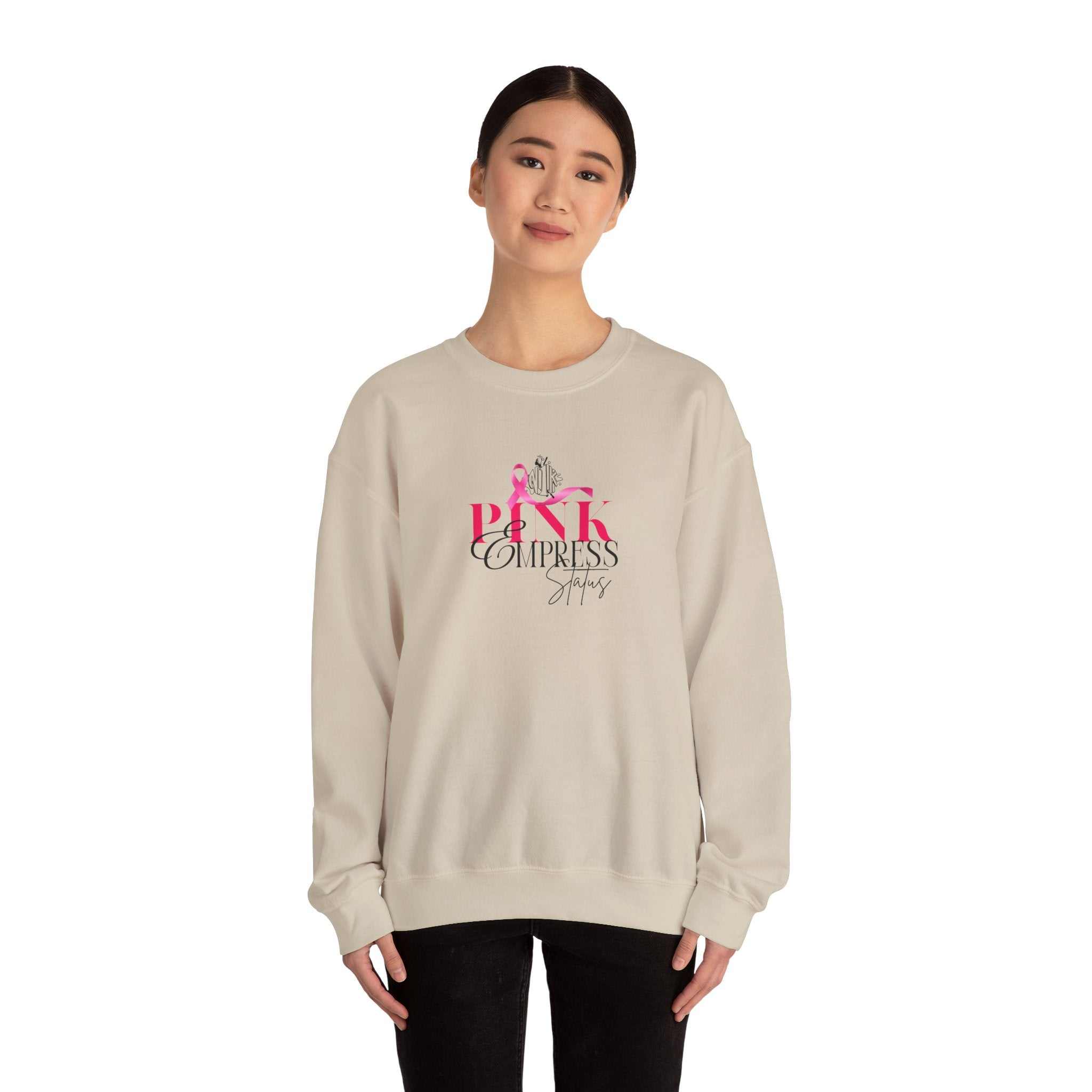N1K Breast Cancer Awareness Crewneck Sweatshirt - Pink Ribbon "PINK" Design