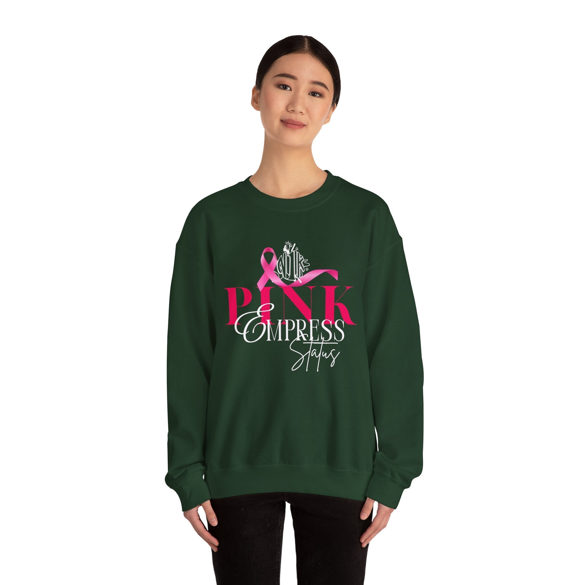 N1K Breast Cancer Awareness Crewneck Sweatshirt - Pink Ribbon "PINK" Design