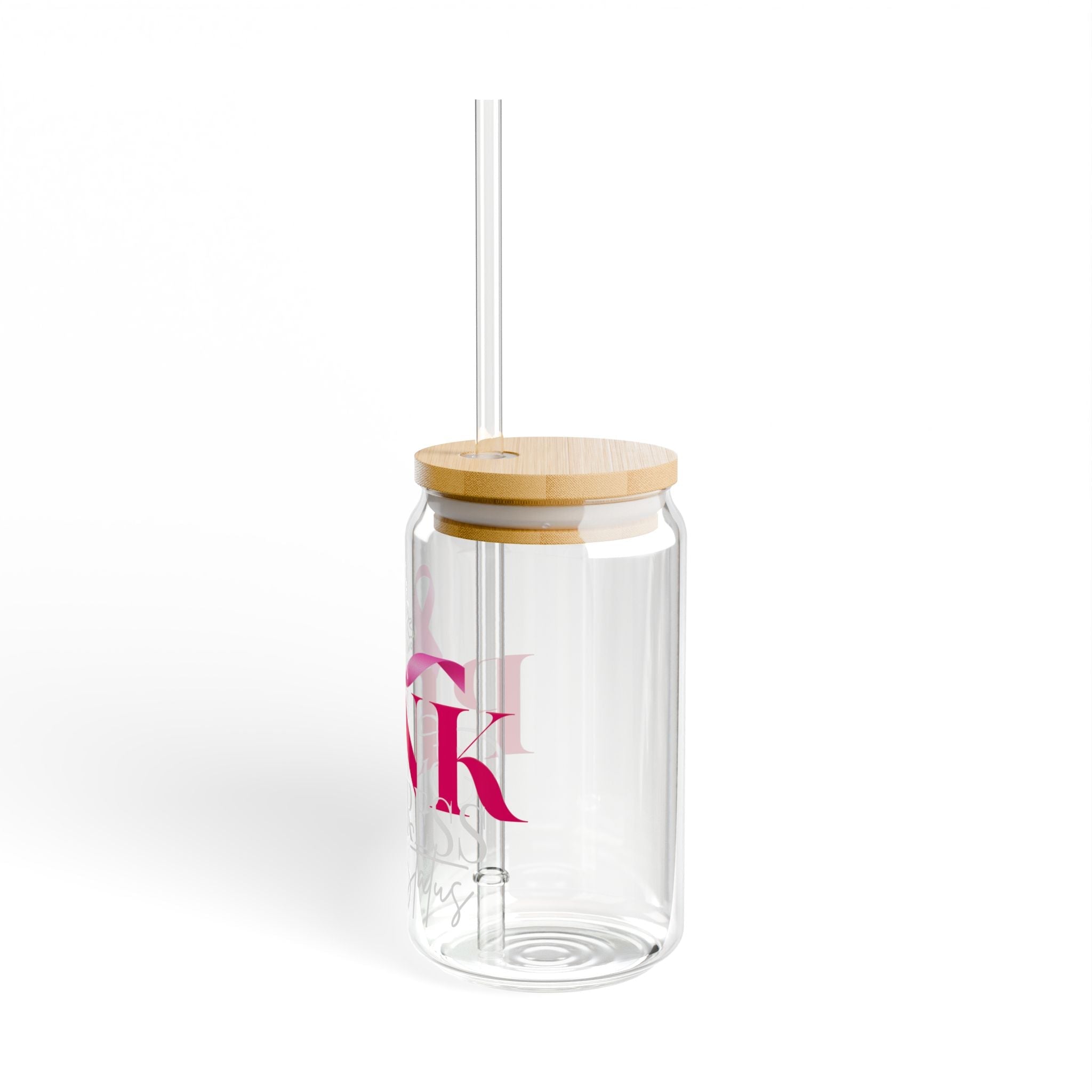 Bicchiere N1K Empress Status da 470 ml con cannuccia a nastro rosa – Tumbler per la consapevolezza sul cancro al seno con cannuccia