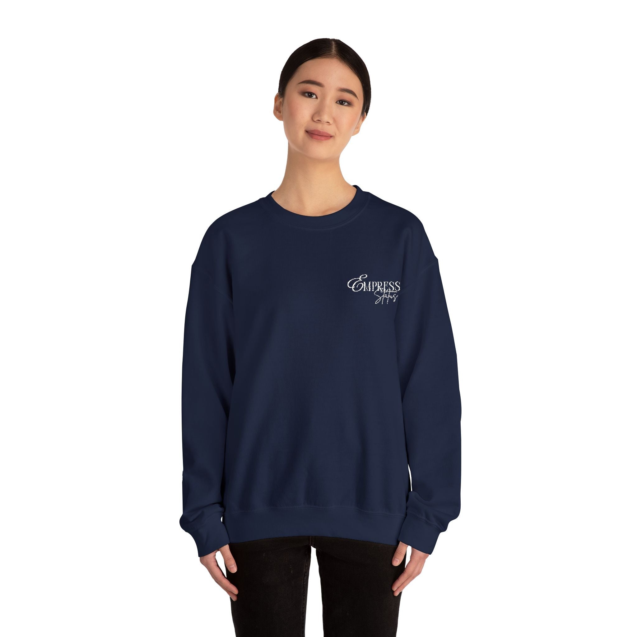 N1K Empress Status EMBROIDERED, Crewneck Sweatshirt - Minimal Casual Pullover