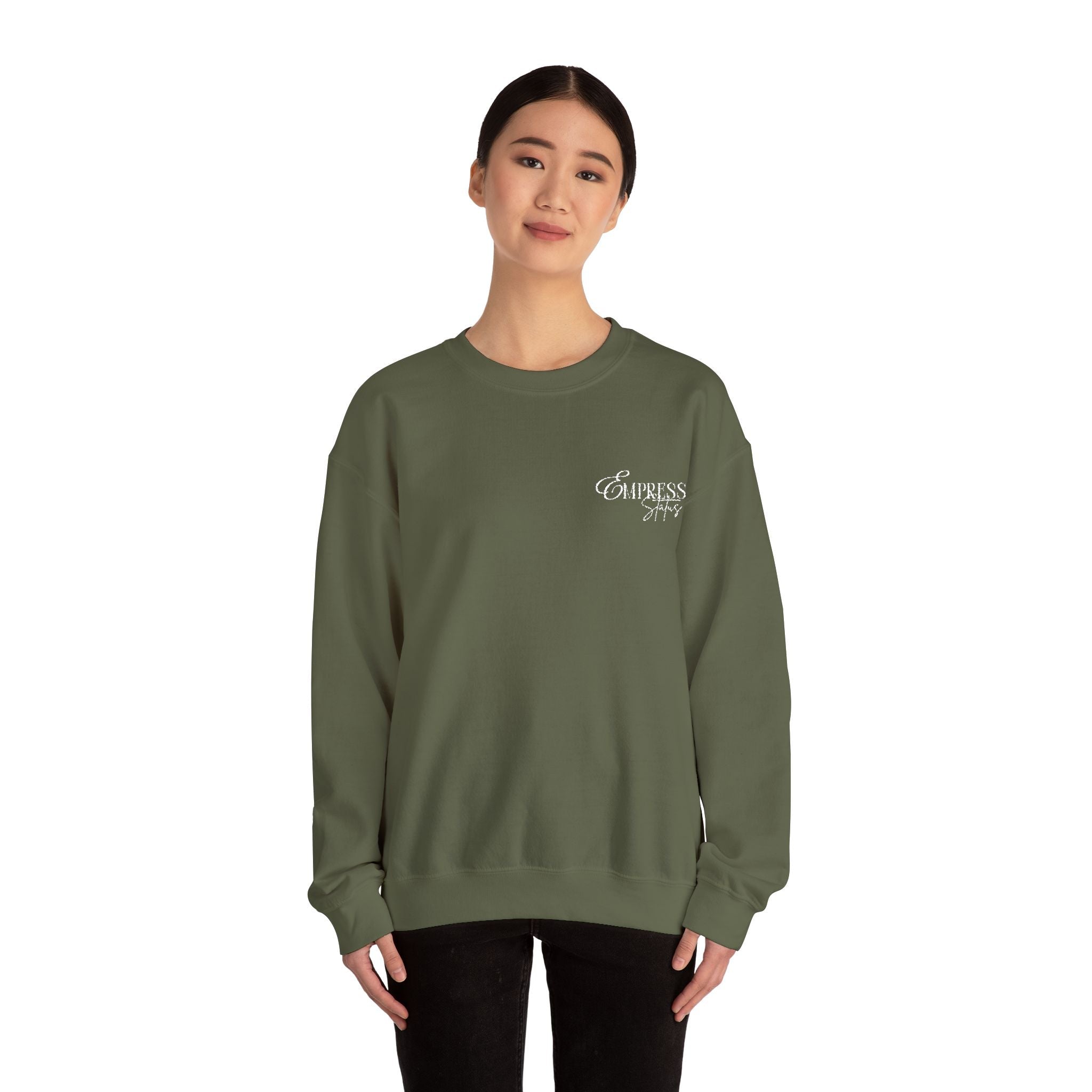 N1K Empress Status EMBROIDERED, Crewneck Sweatshirt - Minimal Casual Pullover