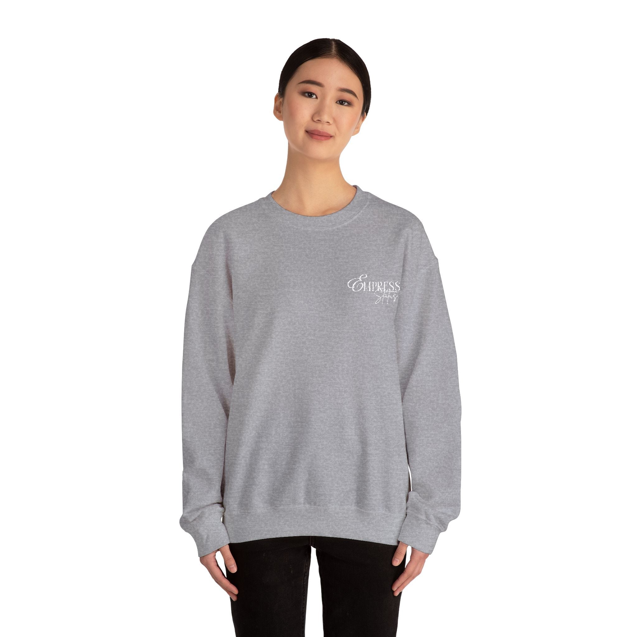 N1K Empress Status EMBROIDERED, Crewneck Sweatshirt - Minimal Casual Pullover