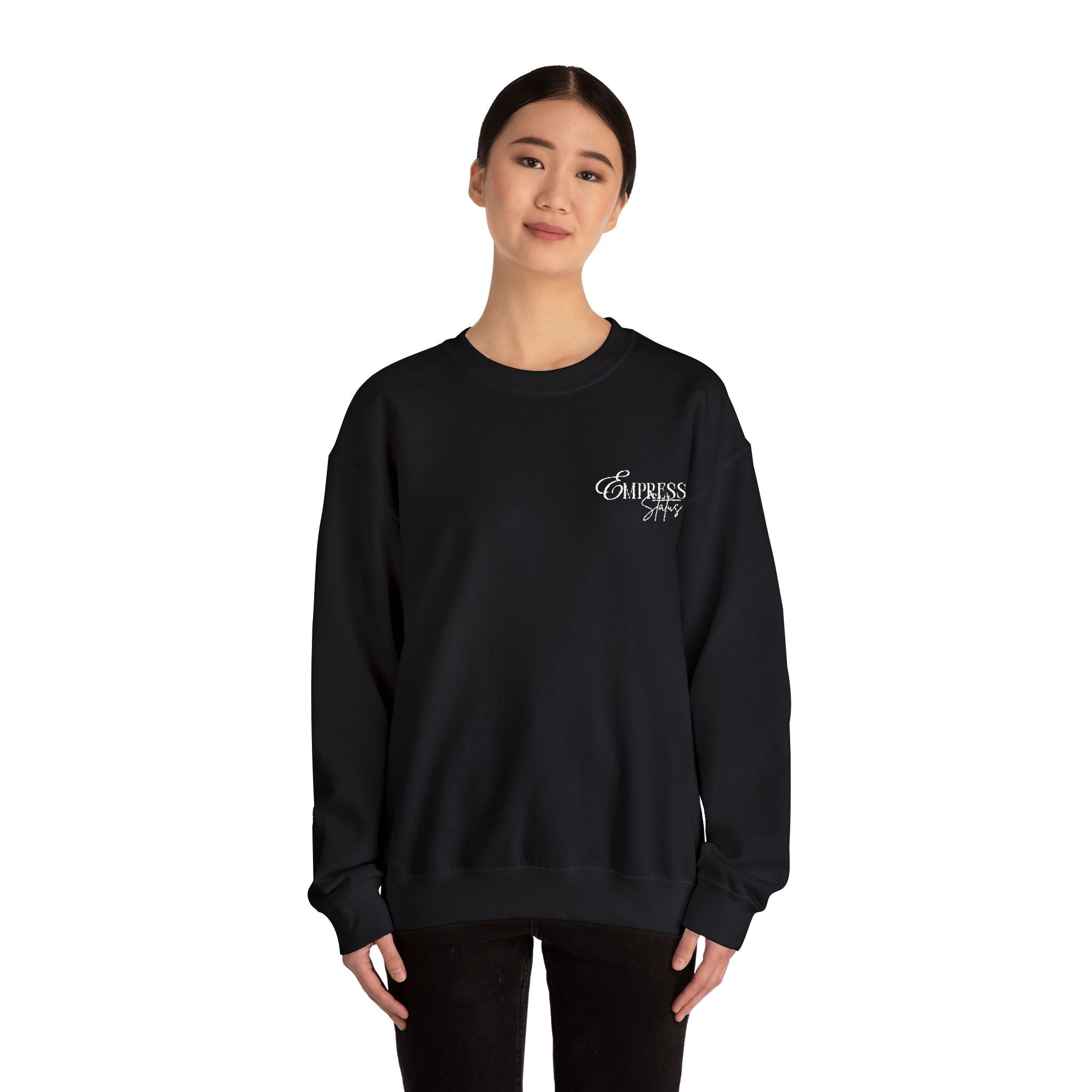N1K Empress Status EMBROIDERED, Crewneck Sweatshirt - Minimal Casual Pullover