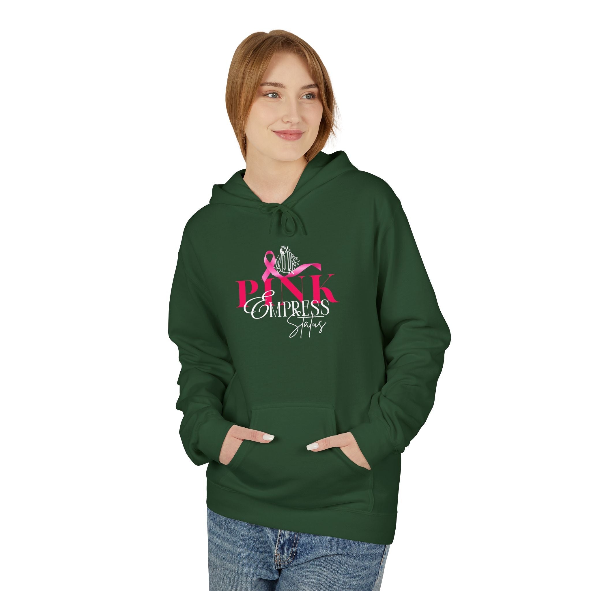 N1K Empress Status Pink Ribbon Breast Cancer Awareness Hoodie — PINK Breast Cancer Support Pullover