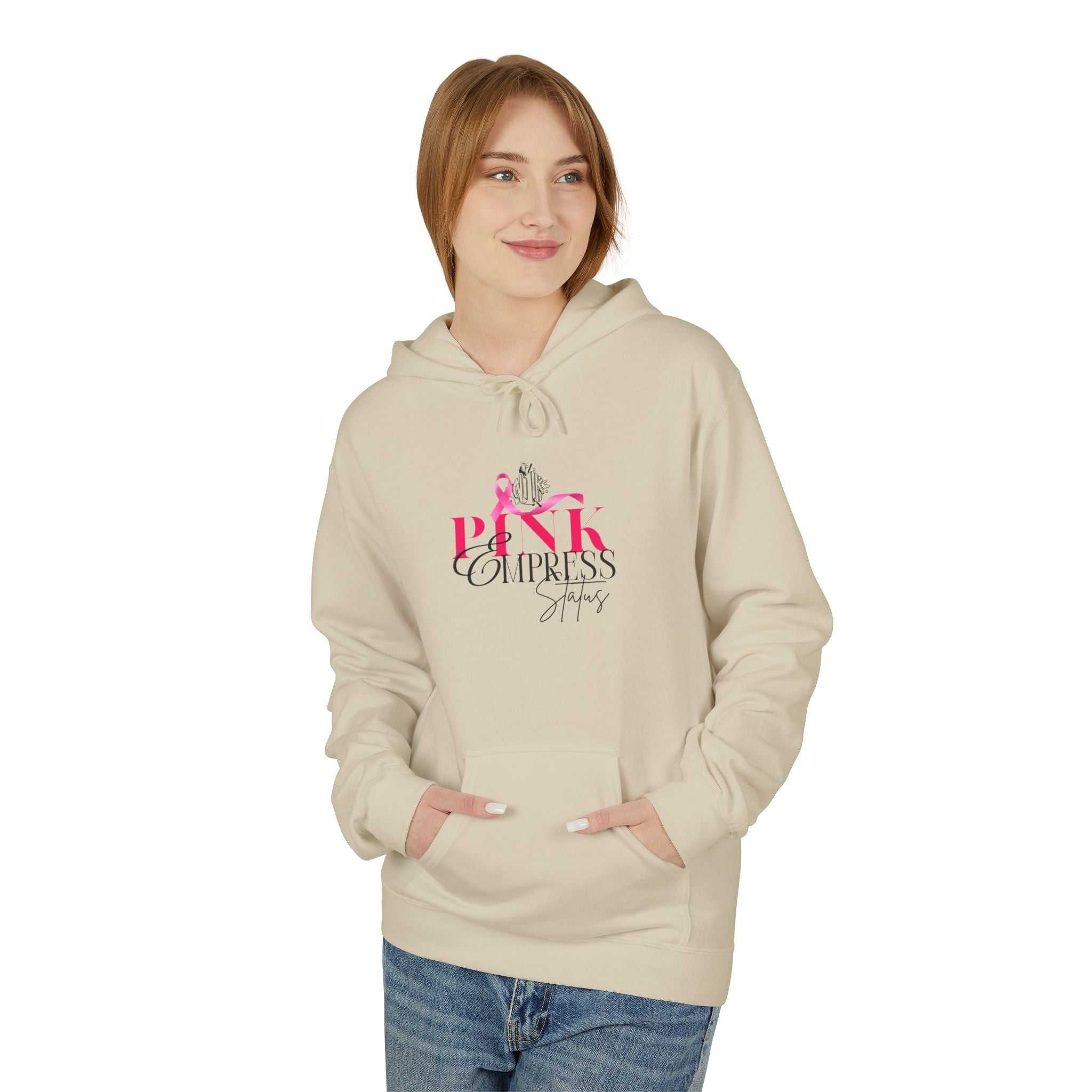 N1K Empress Status Pink Ribbon Breast Cancer Awareness Hoodie — PINK Breast Cancer Support Pullover
