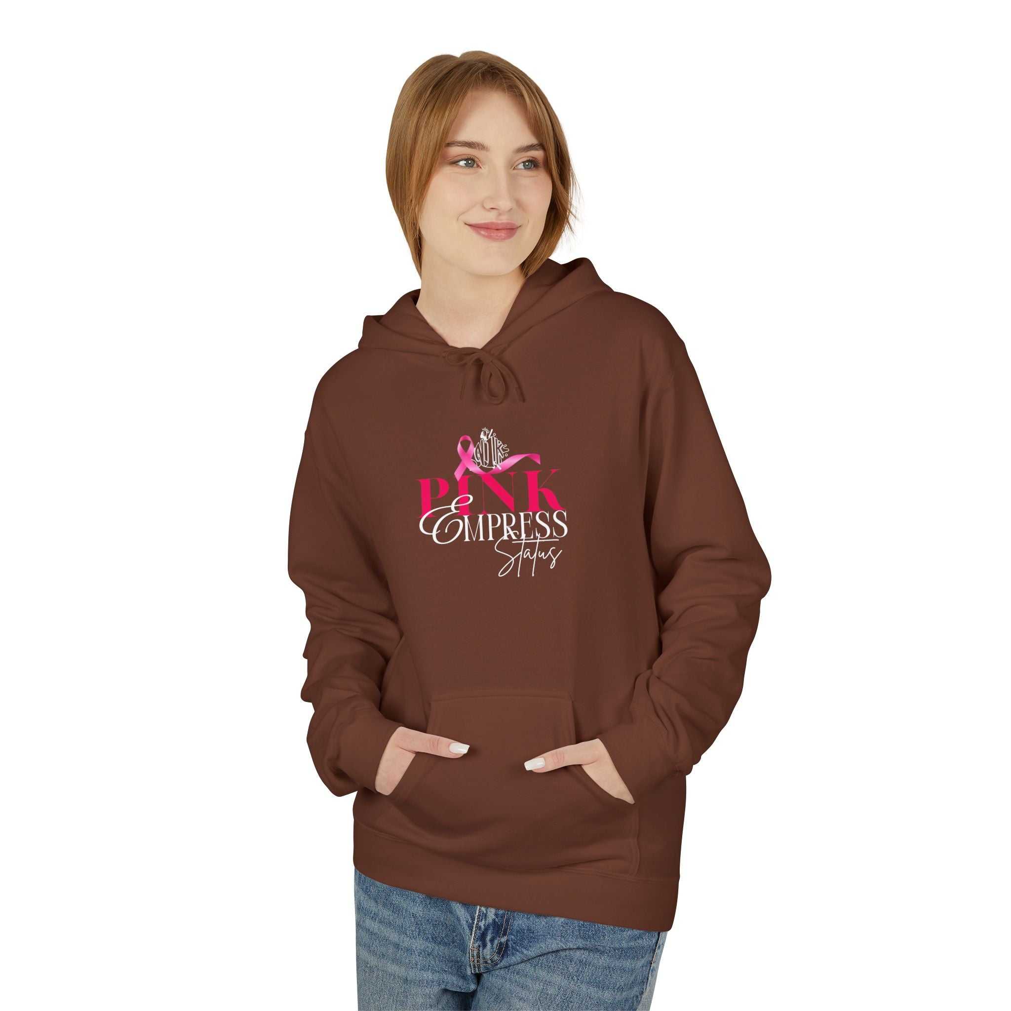 N1K Empress Status Pink Ribbon Breast Cancer Awareness Hoodie — PINK Breast Cancer Support Pullover