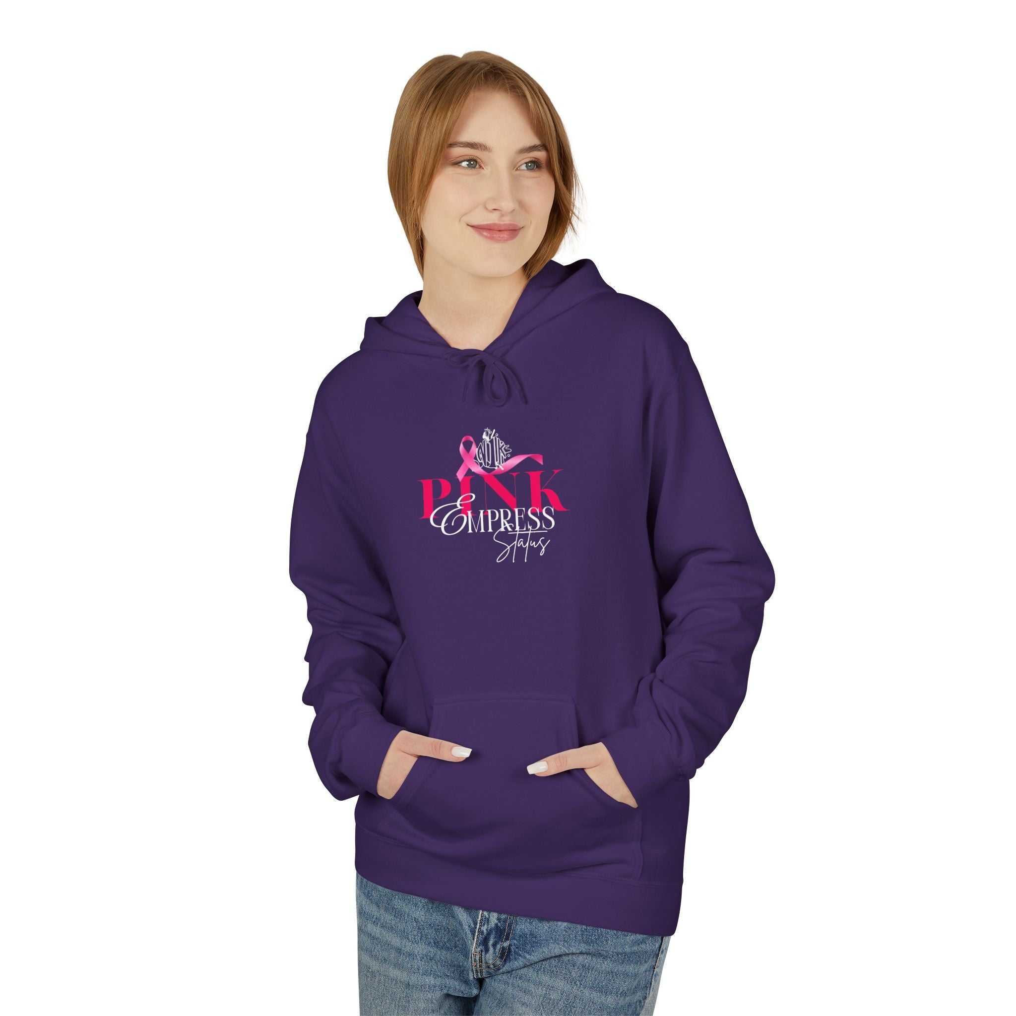 N1K Empress Status Pink Ribbon Breast Cancer Awareness Hoodie — PINK Breast Cancer Support Pullover