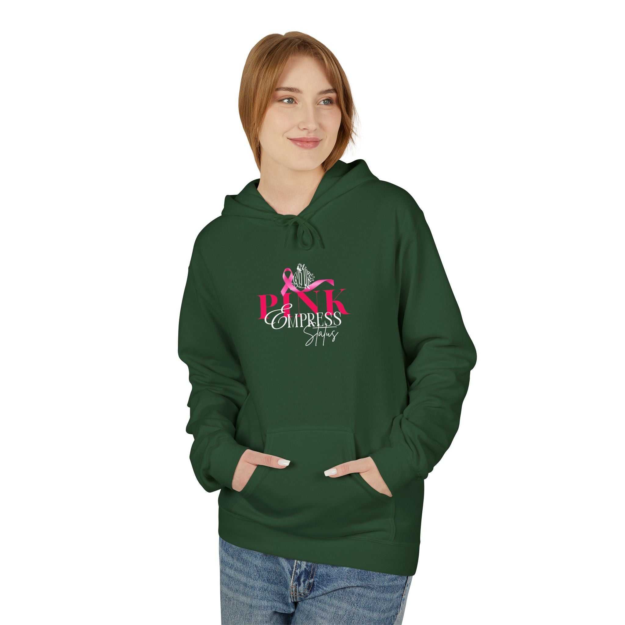 N1K Empress Status Pink Ribbon Breast Cancer Awareness Hoodie — PINK Breast Cancer Support Pullover