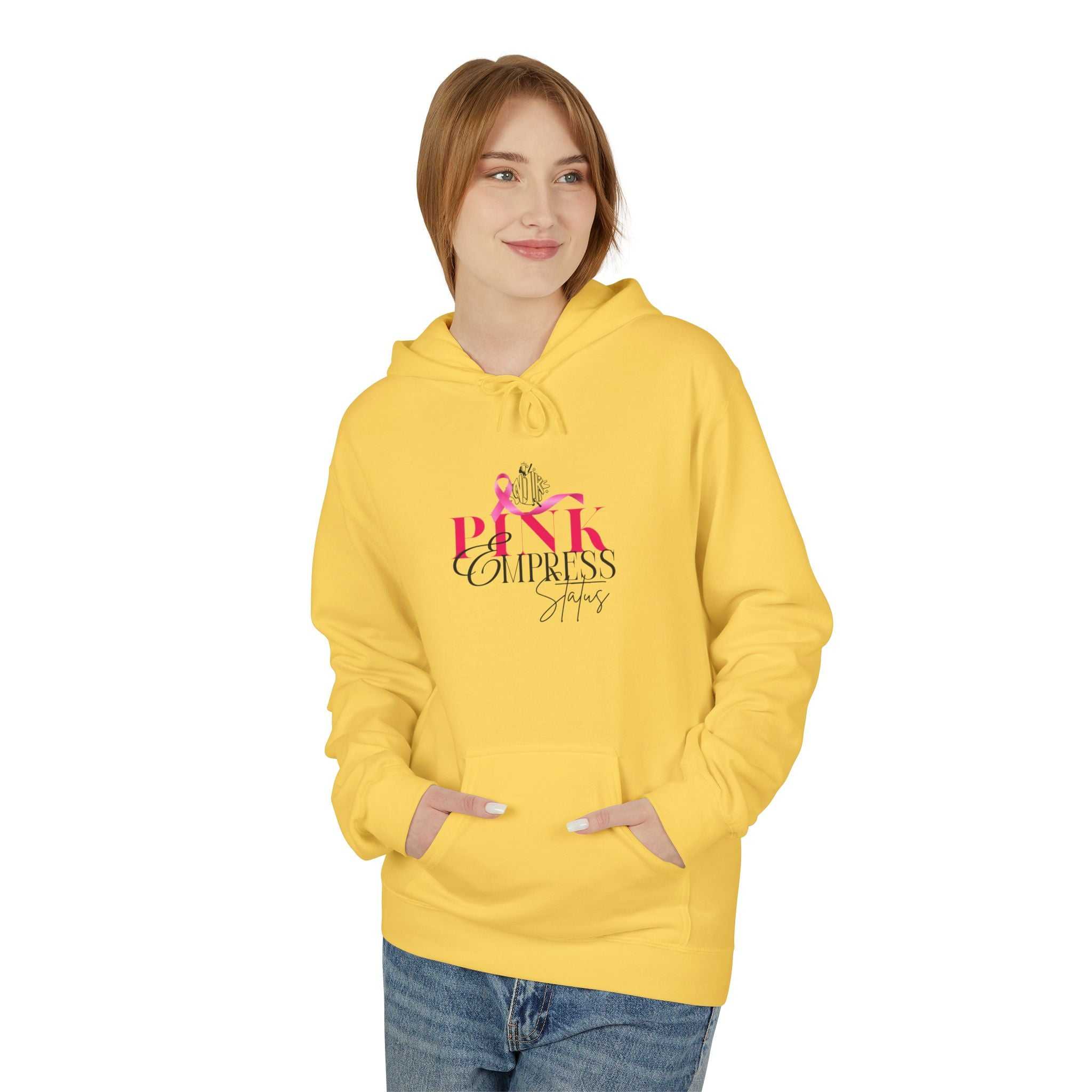 N1K Empress Status Pink Ribbon Breast Cancer Awareness Hoodie — PINK Breast Cancer Support Pullover
