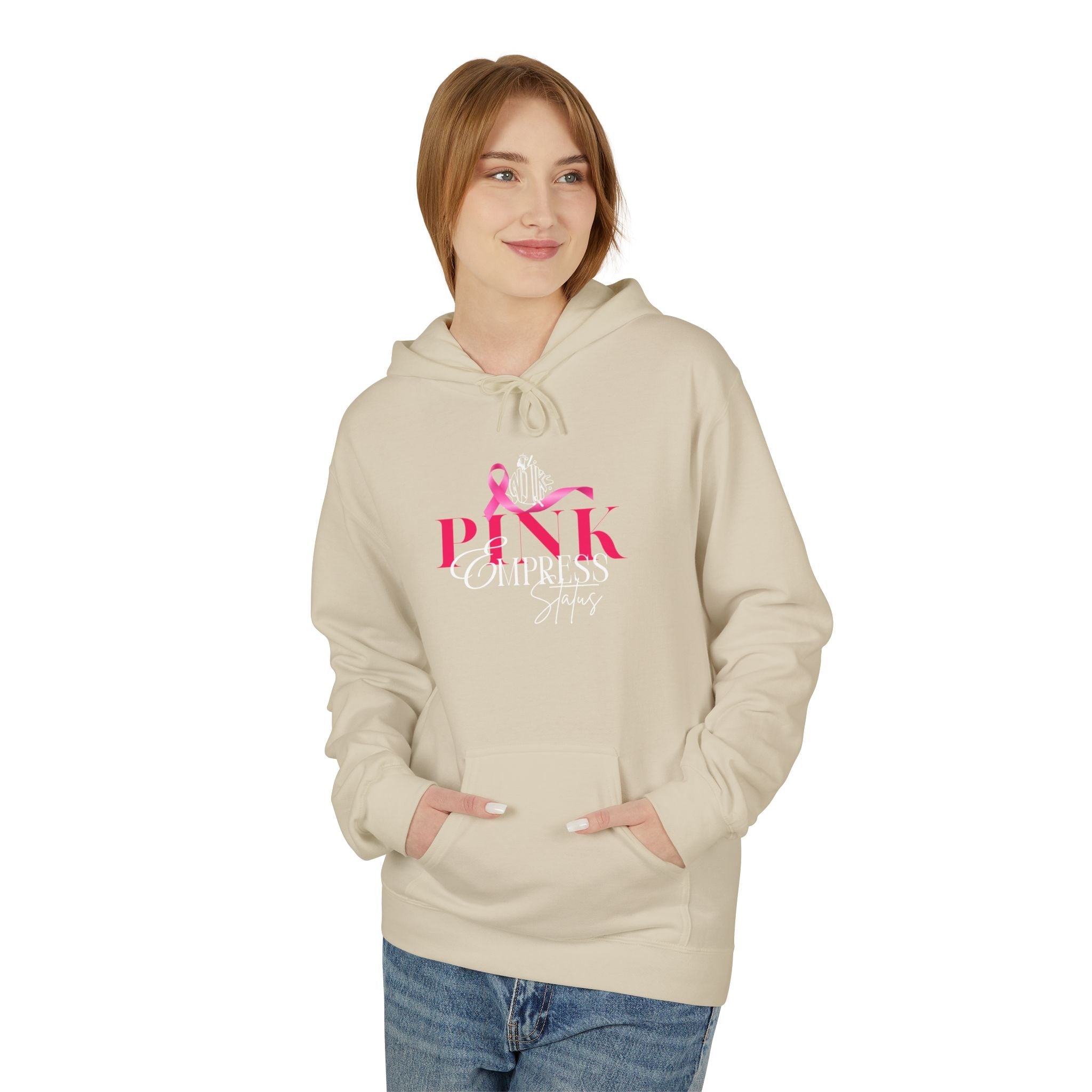 N1K Empress Status Pink Ribbon Breast Cancer Awareness Hoodie — PINK Breast Cancer Support Pullover