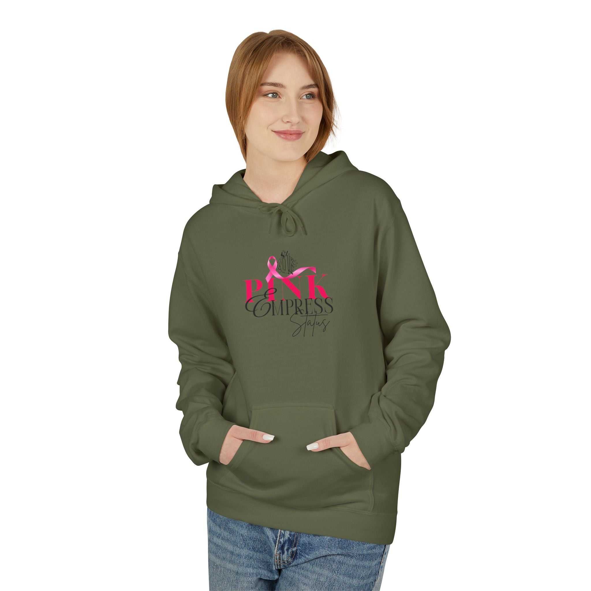 N1K Empress Status Pink Ribbon Breast Cancer Awareness Hoodie — PINK Breast Cancer Support Pullover