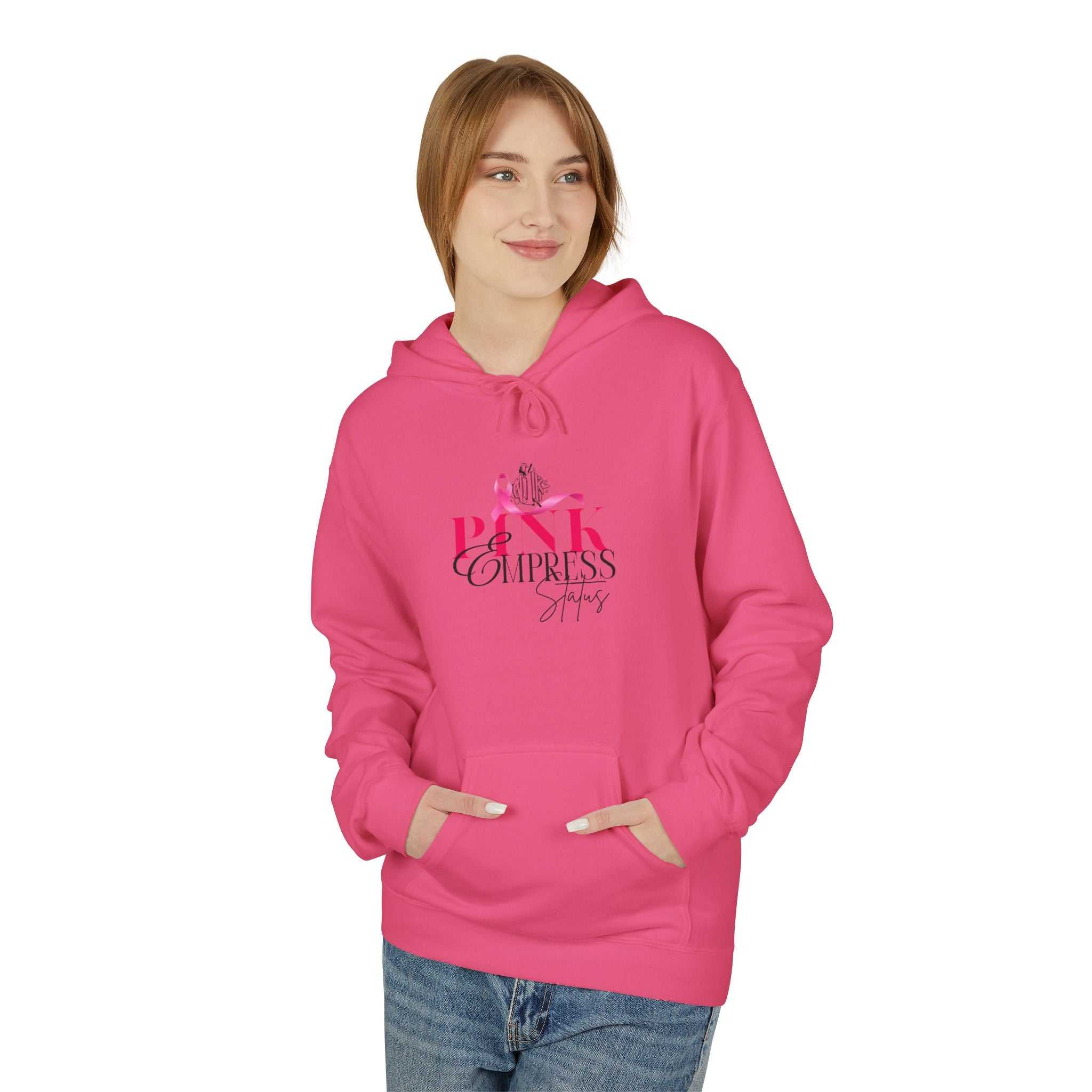 N1K Empress Status Pink Ribbon Breast Cancer Awareness Hoodie — PINK Breast Cancer Support Pullover
