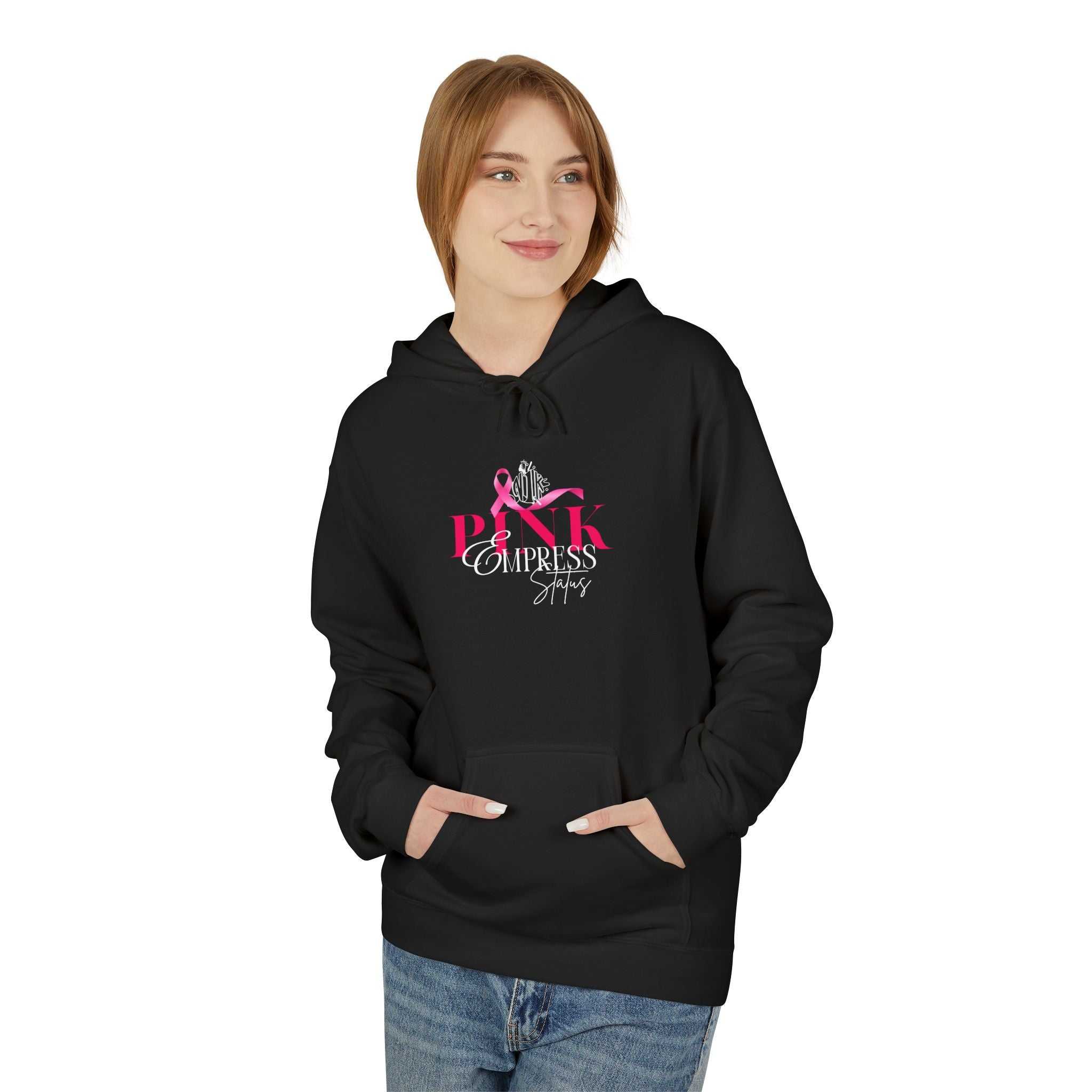 N1K Empress Status Pink Ribbon Breast Cancer Awareness Hoodie — PINK Breast Cancer Support Pullover
