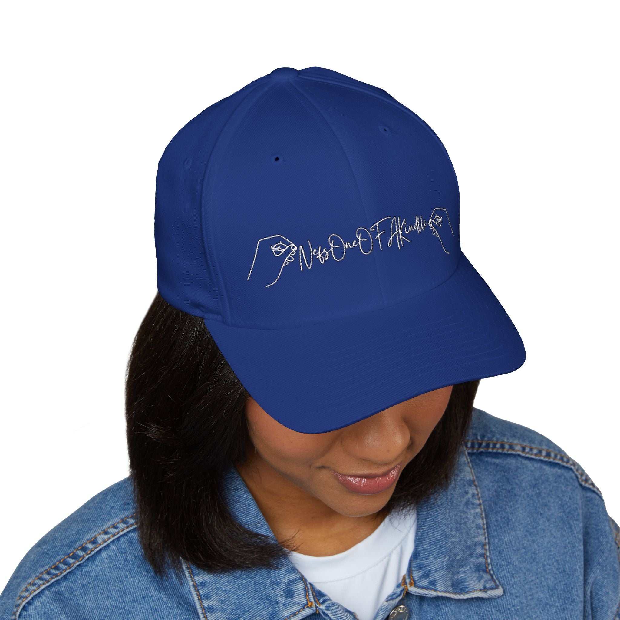 Nefs One Of A Kind Hand-Embroidered Closed-Back Cap, Casual Gift for HHatsNefs One Of A Kind