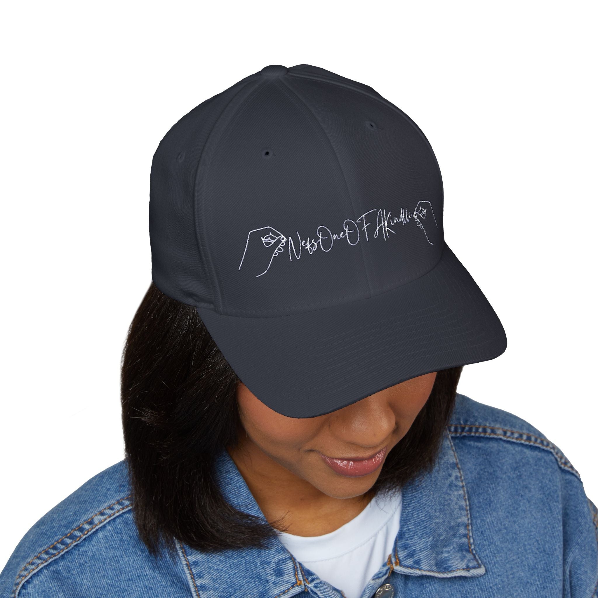 Nefs One Of A Kind Hand-Embroidered Closed-Back Cap, Casual Gift for HHatsNefs One Of A Kind