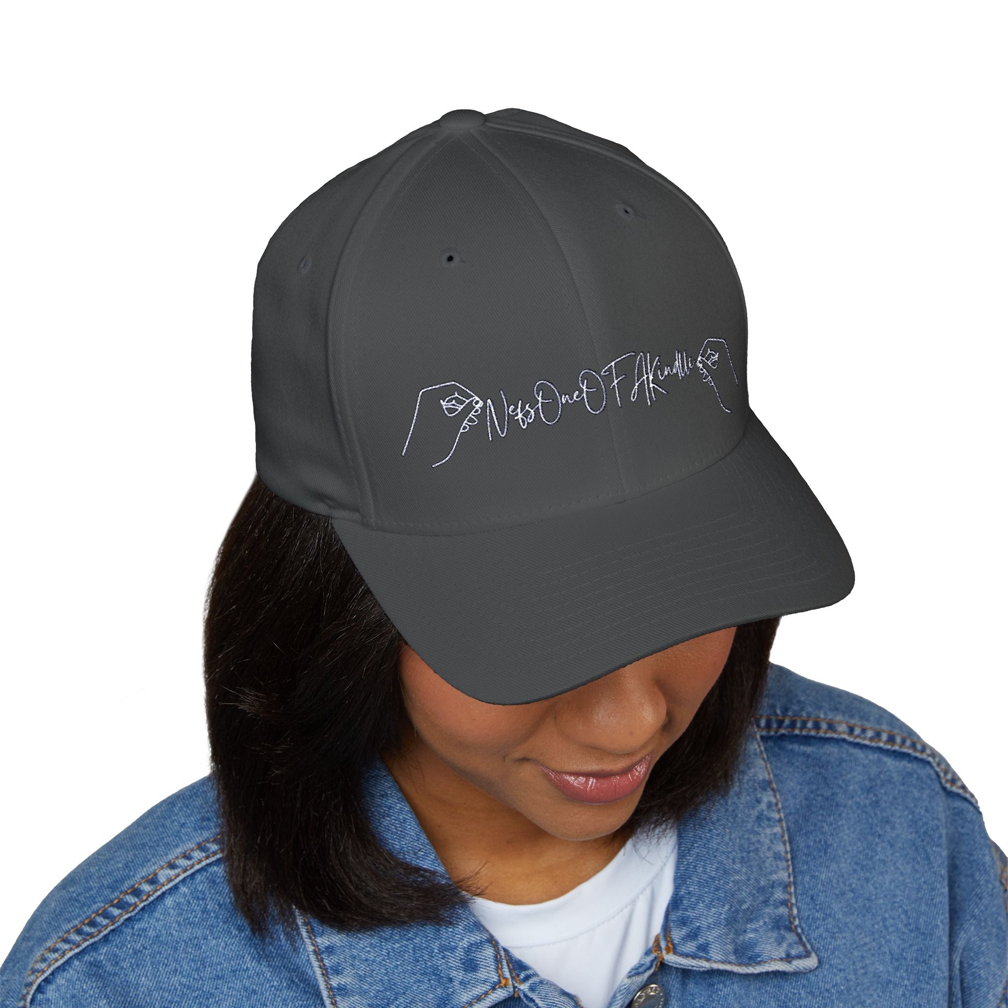 Nefs One Of A Kind Hand-Embroidered Closed-Back Cap, Casual Gift for HHatsNefs One Of A Kind