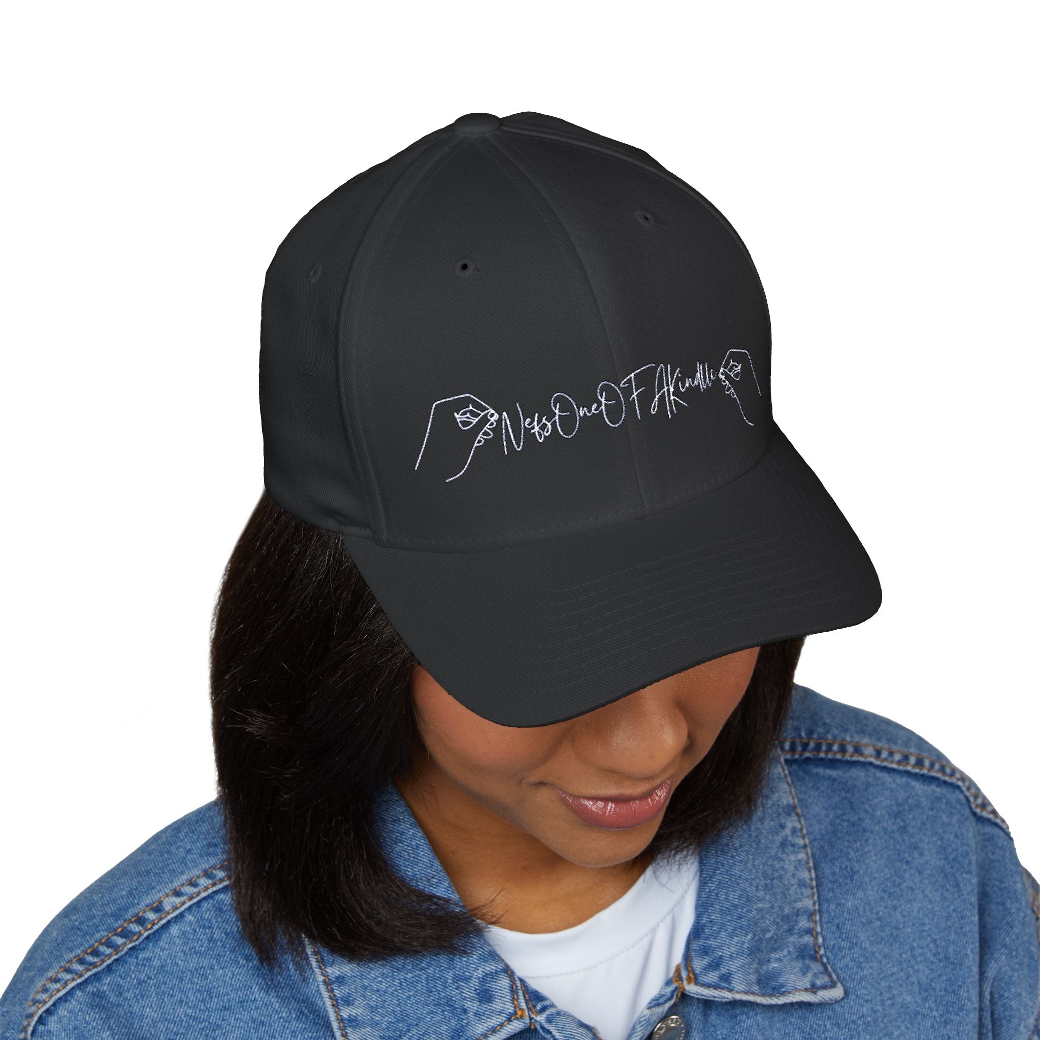 Nefs One Of A Kind Hand-Embroidered Closed-Back Cap, Casual Gift for HHatsNefs One Of A Kind