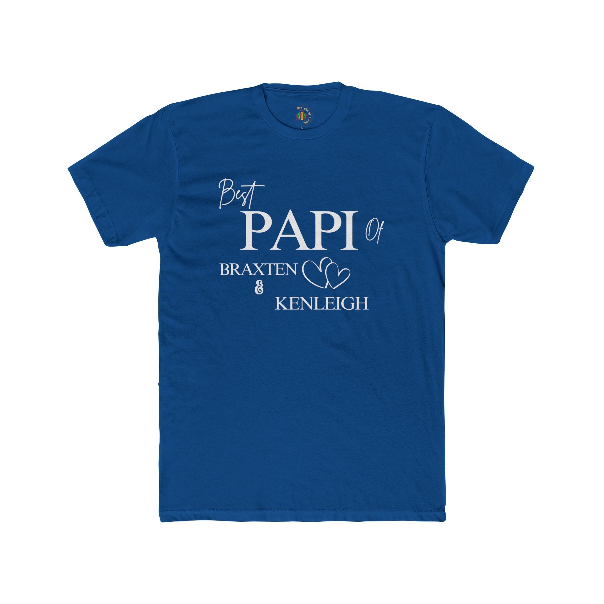 Papi Customized Smile Blank Crew T‑Shirt Mockup — Plain Cotton Tee
