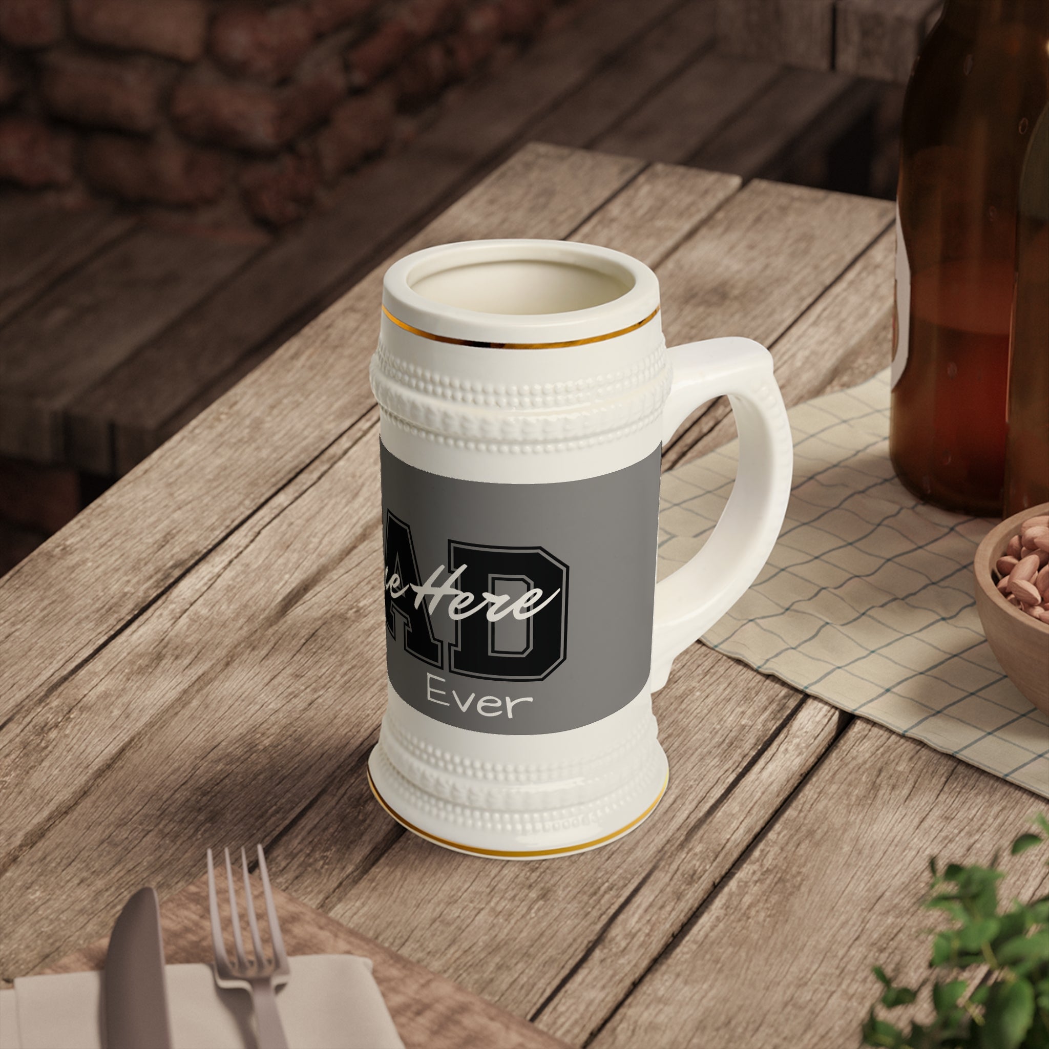 Personalized "Best Dad Ever" Beer Stein Mug