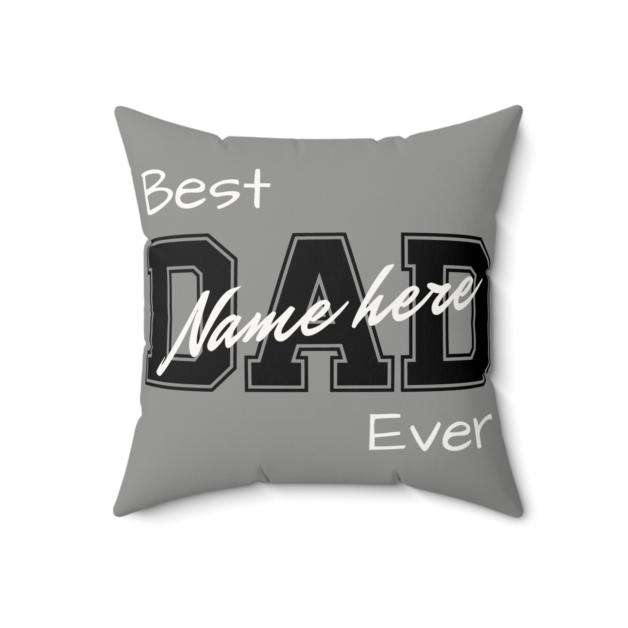 Personalized 'Best Dad Ever' Faux Suede Throw Pillow