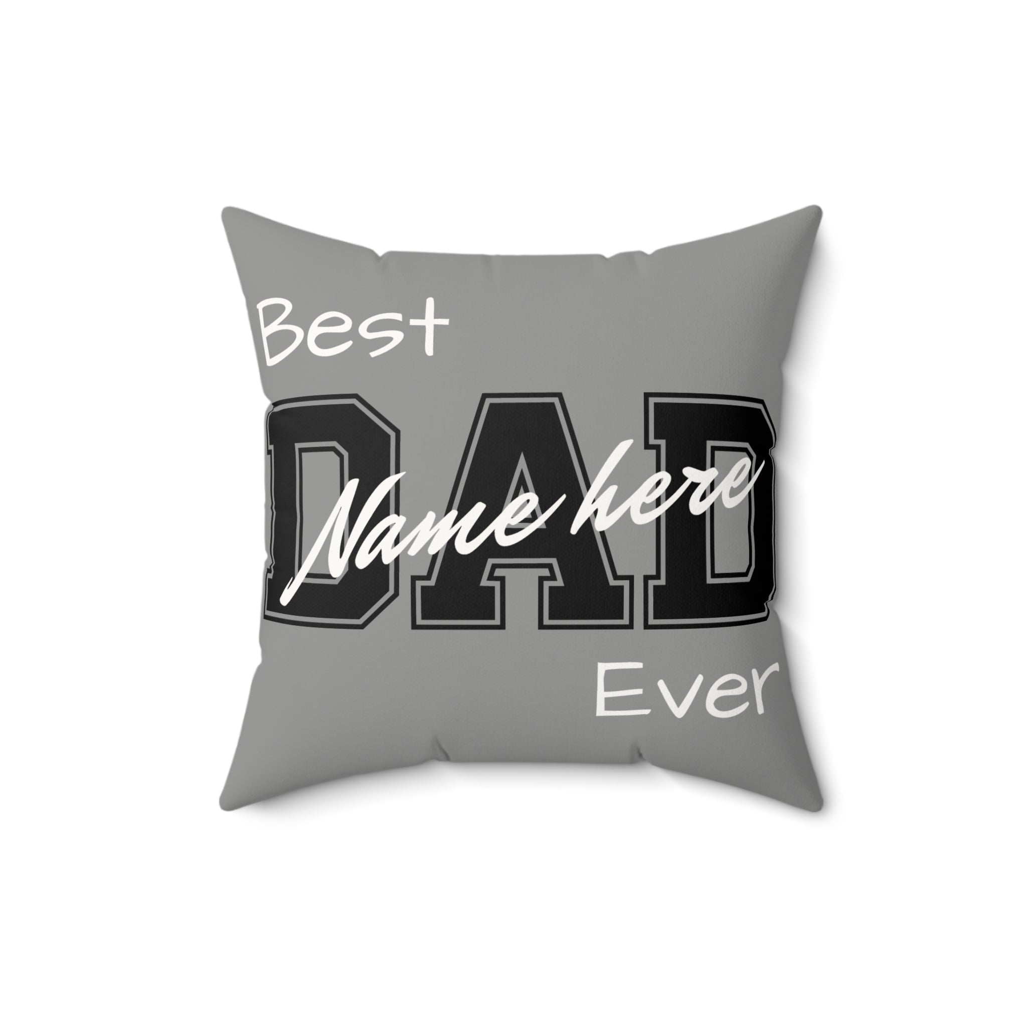 Personalized 'Best Dad Ever' Faux Suede Throw Pillow