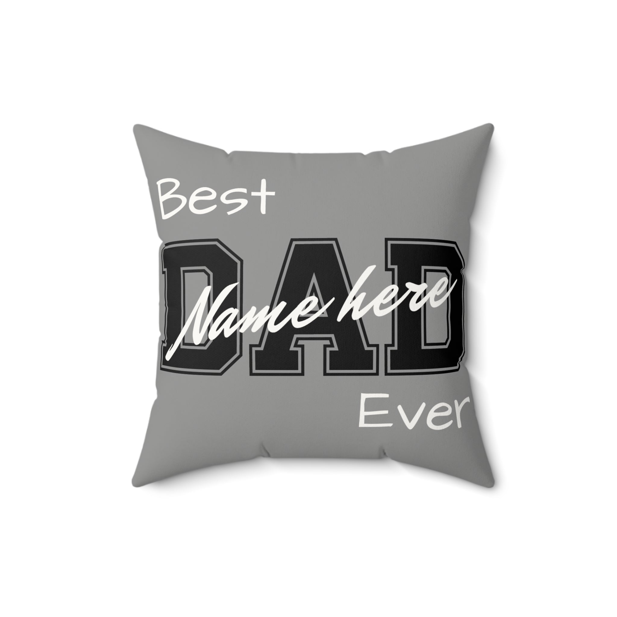 Personalized 'Best Dad Ever' Faux Suede Throw Pillow