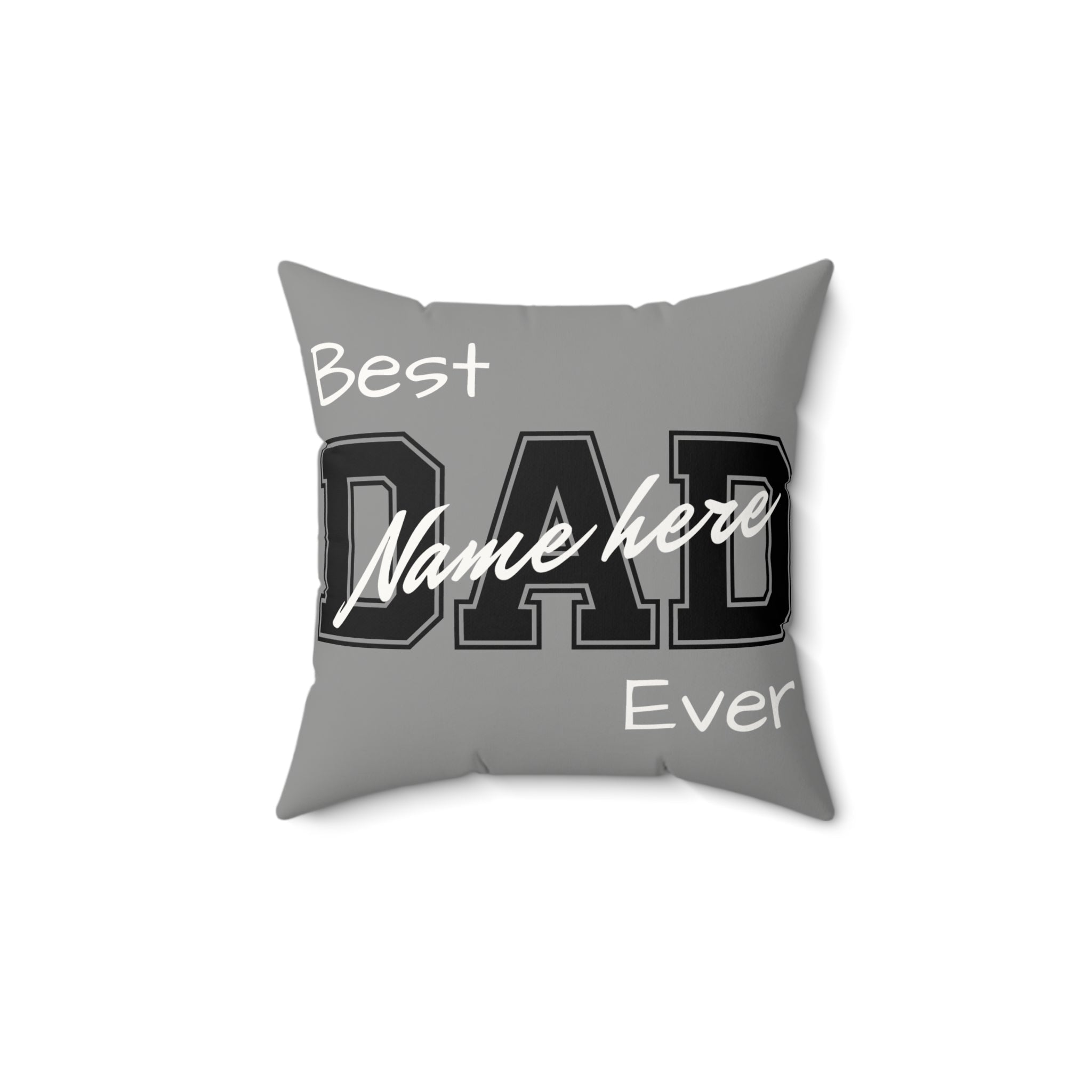 Personalized 'Best Dad Ever' Faux Suede Throw Pillow