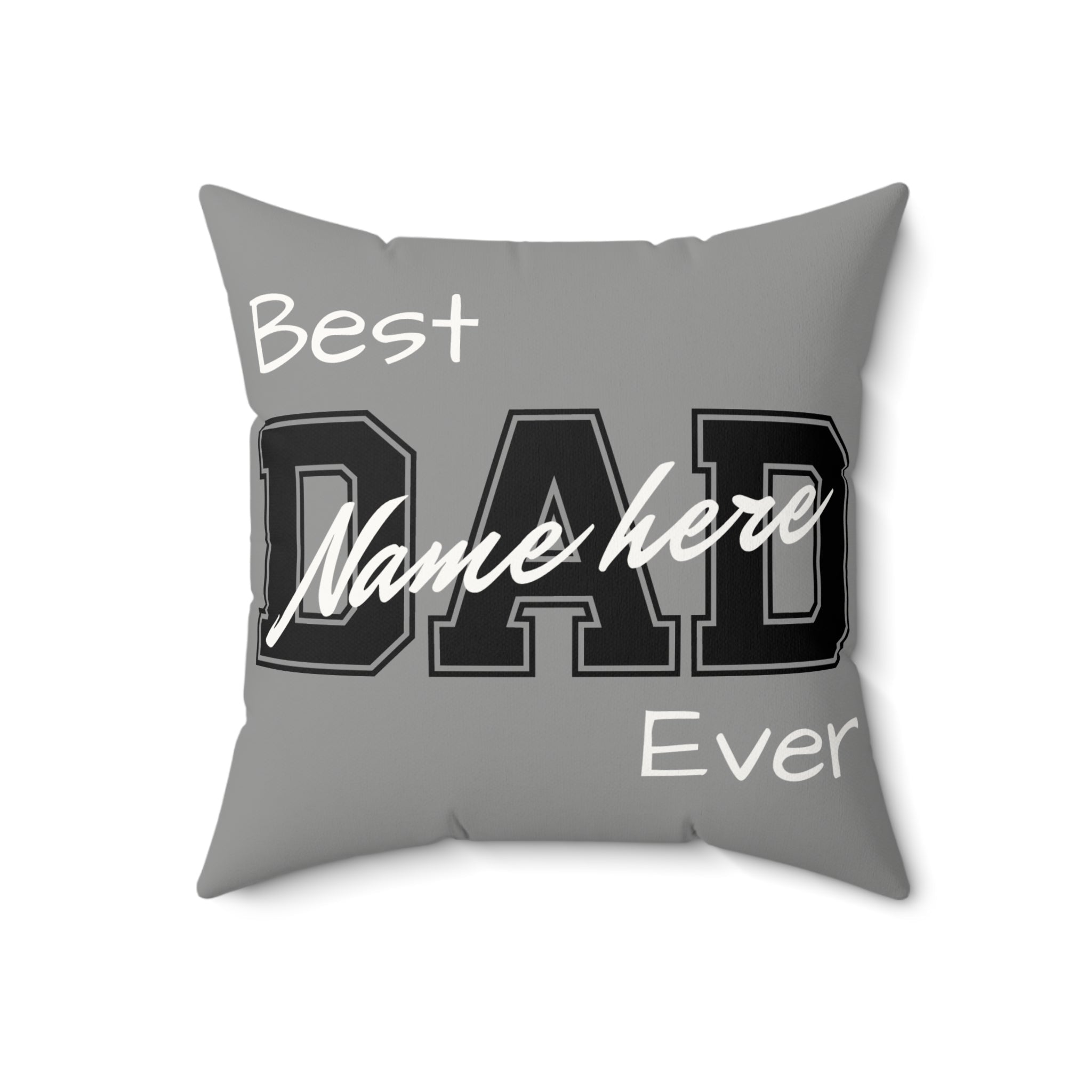 Personalized 'Best Dad Ever' Faux Suede Throw Pillow