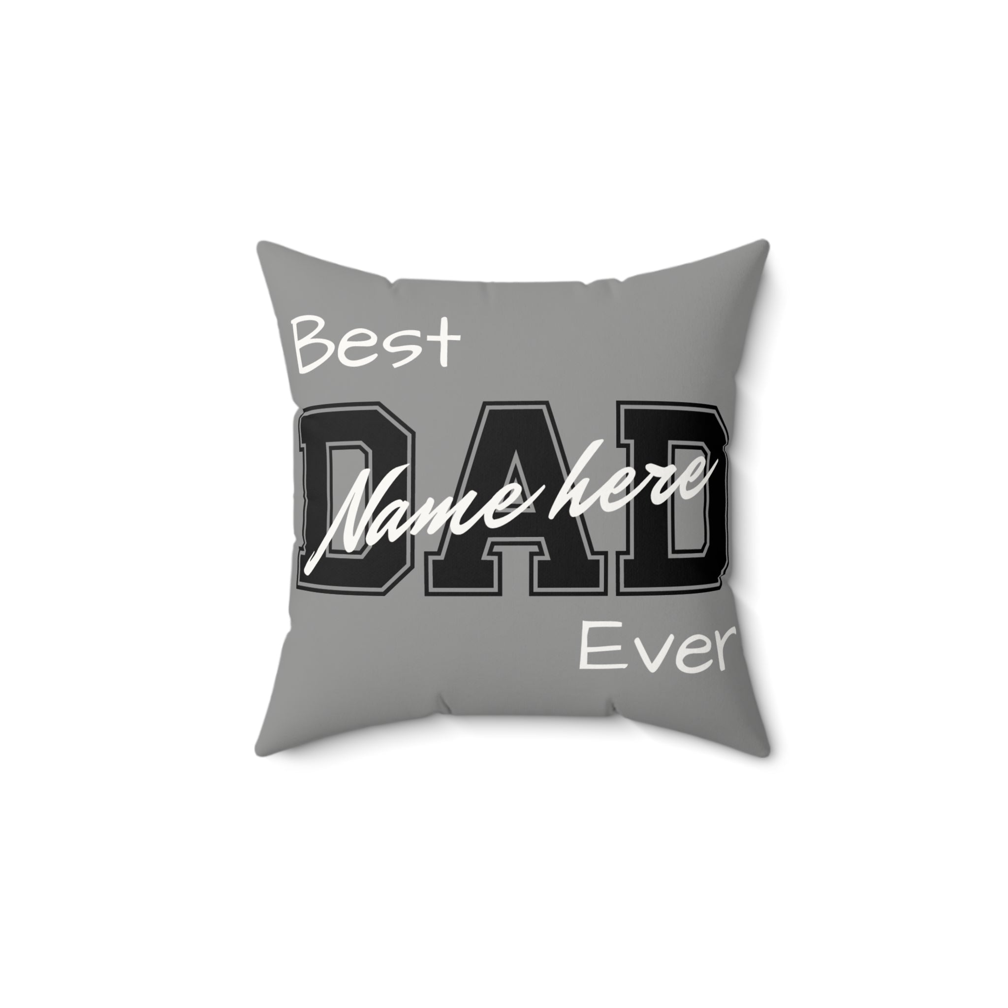 Personalized 'Best Dad Ever' Faux Suede Throw Pillow