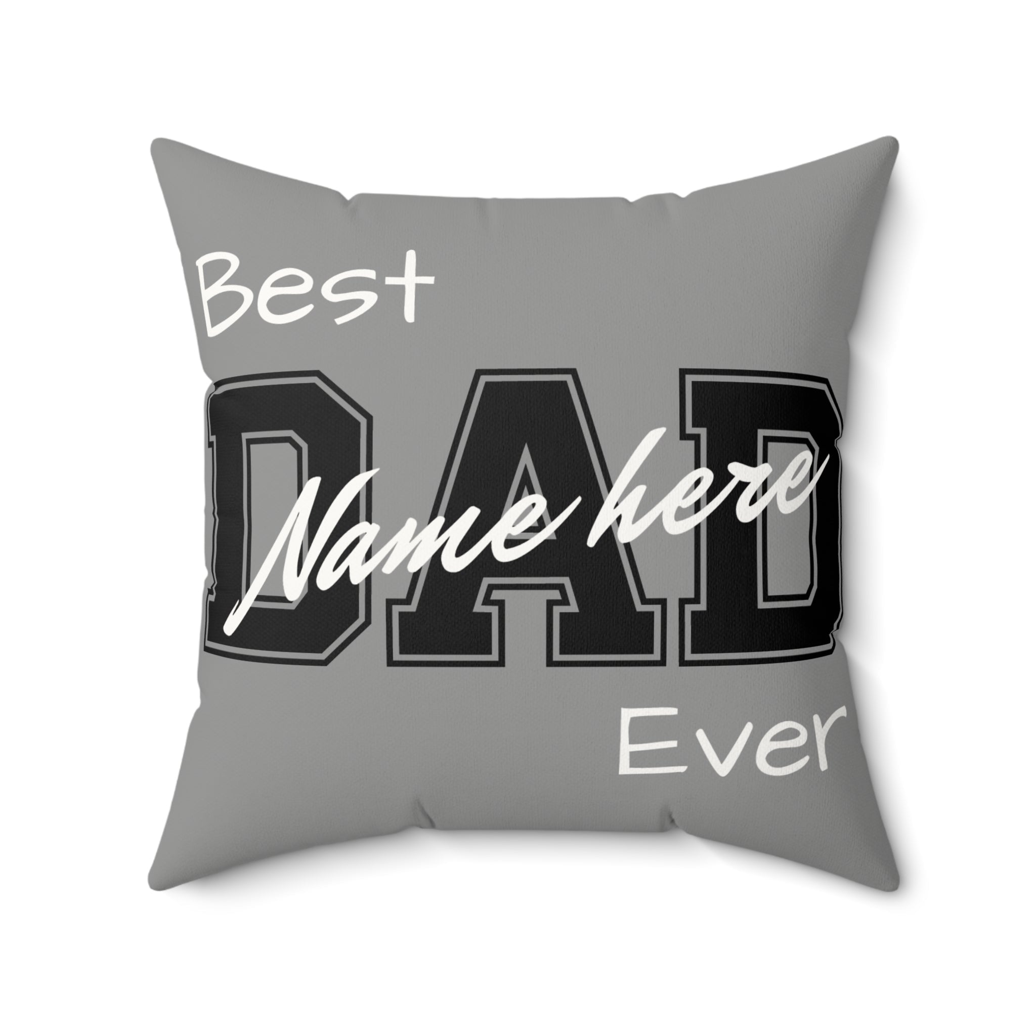 Personalized 'Best Dad Ever' Faux Suede Throw Pillow