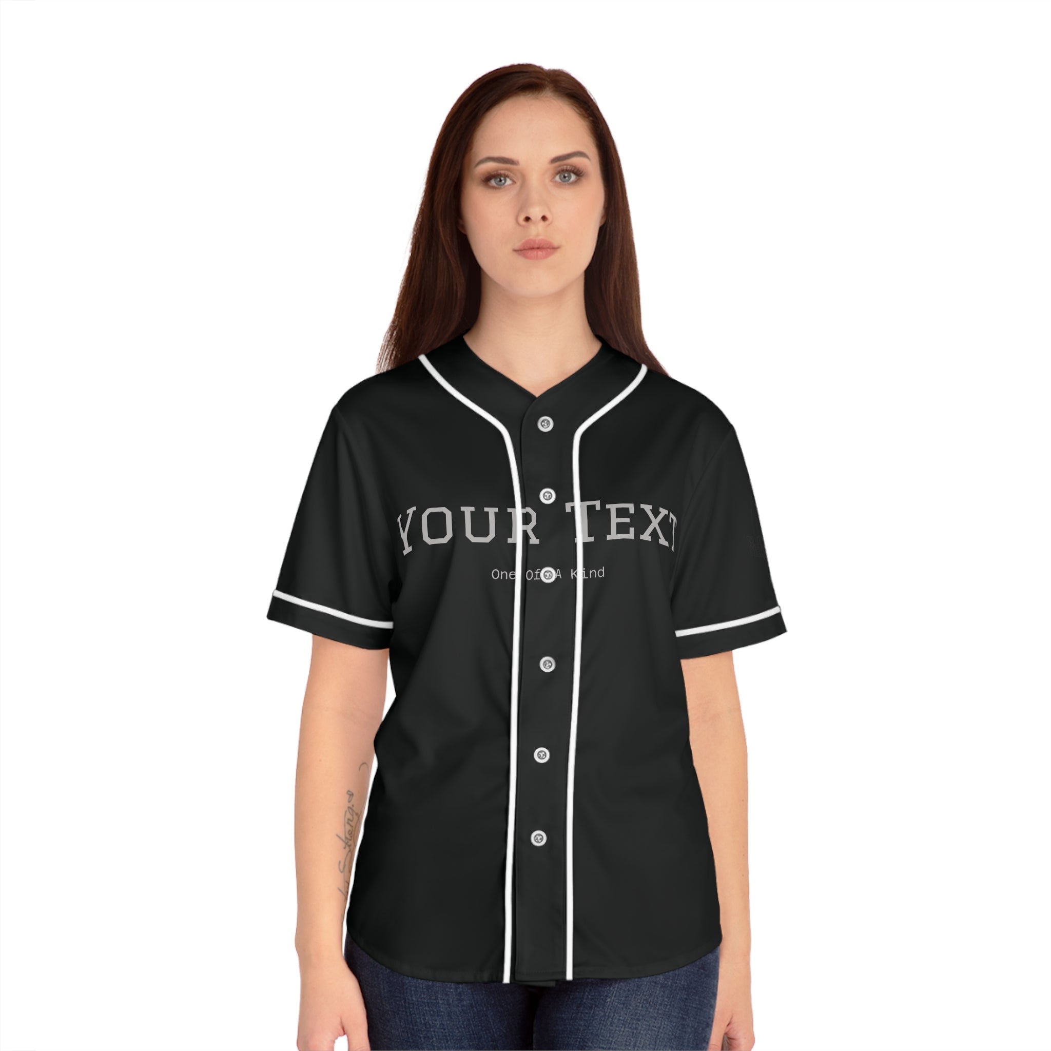 Personalized Embroidery Women's Baseball Jersey — Customizable All-Over Print Sportswear for Birthdays & Events