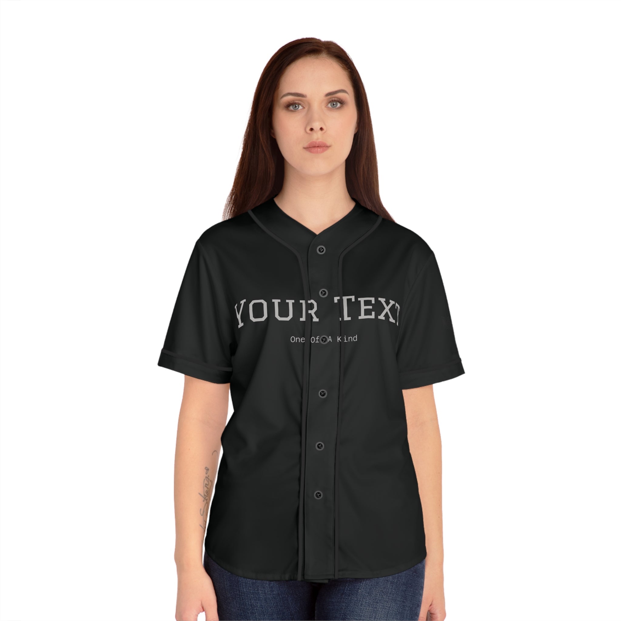 Personalized Embroidery Women's Baseball Jersey — Customizable All-Over Print Sportswear for Birthdays & Events