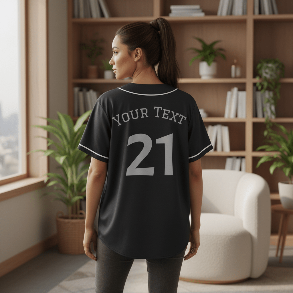 Personalized Embroidery Women's Baseball Jersey — Customizable All-Over Print Sportswear for Birthdays & Events