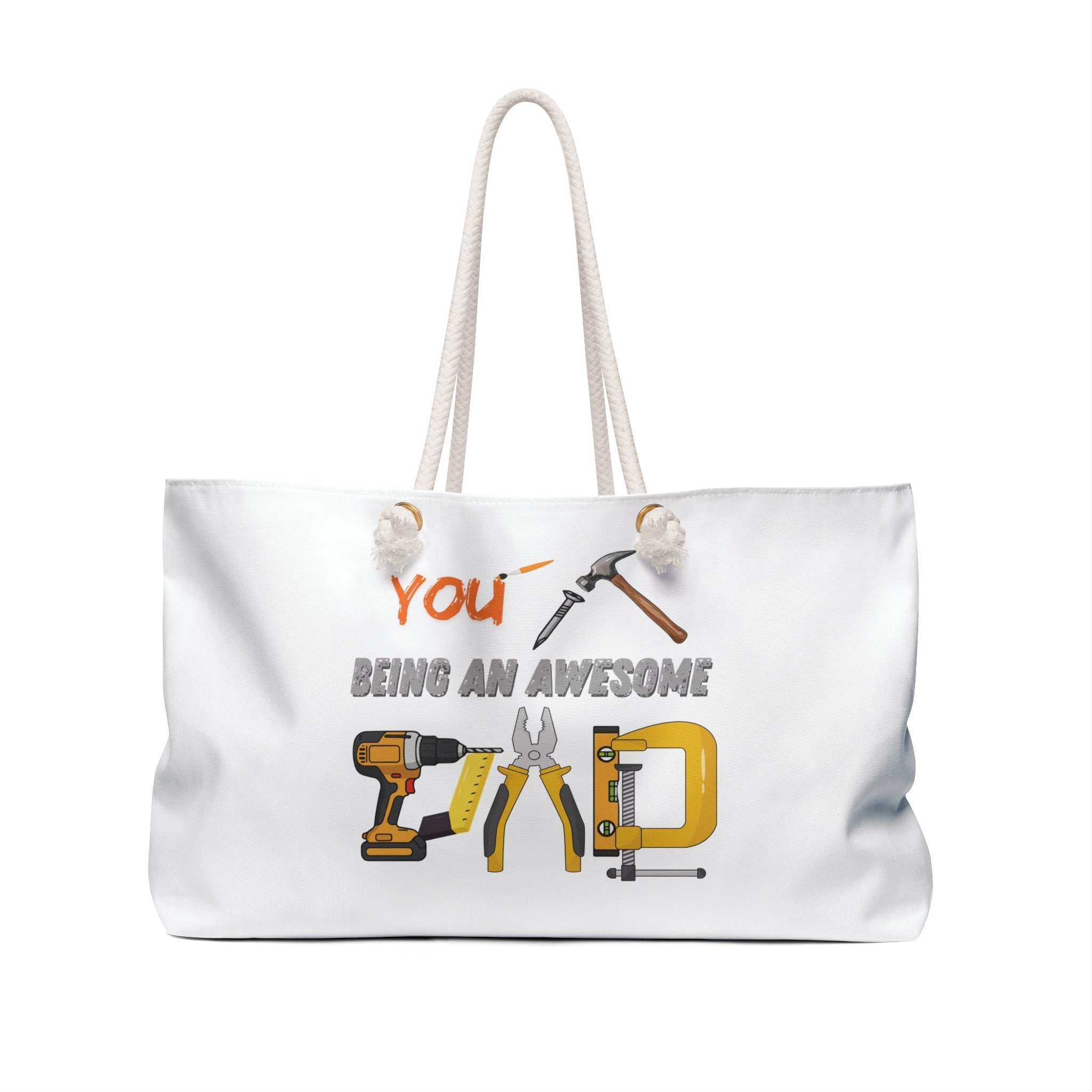 Personalized "You Nailed It" Dad's Over Night Bag — Custom Name Heavy-Duty Travel Tote