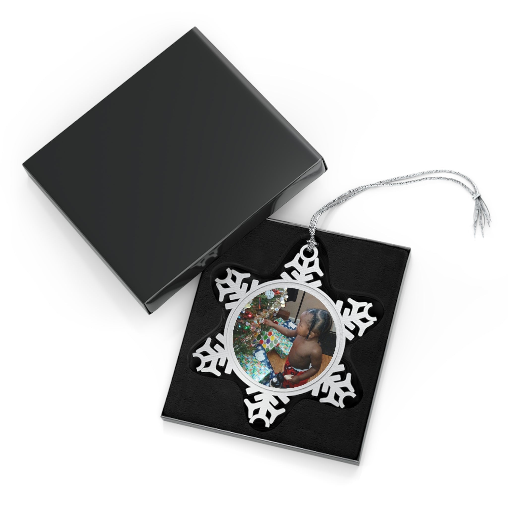 Pewter Snowflake Ornament - Add Photo