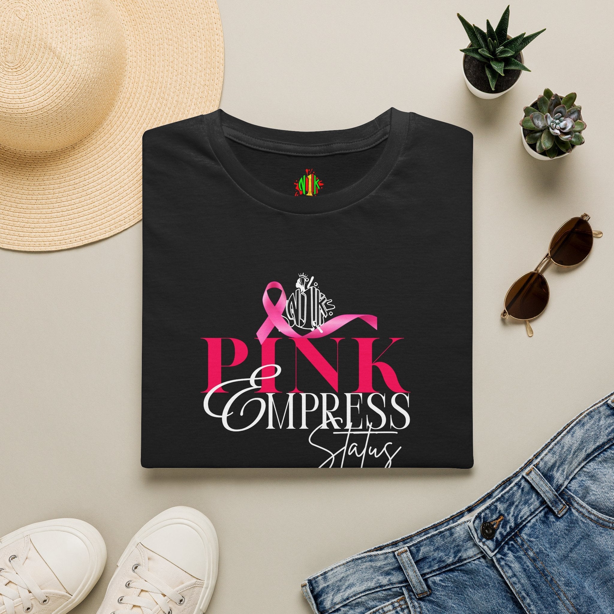 Pink Empress Status Tee — Breast Cancer Survivor Celebration Shirt