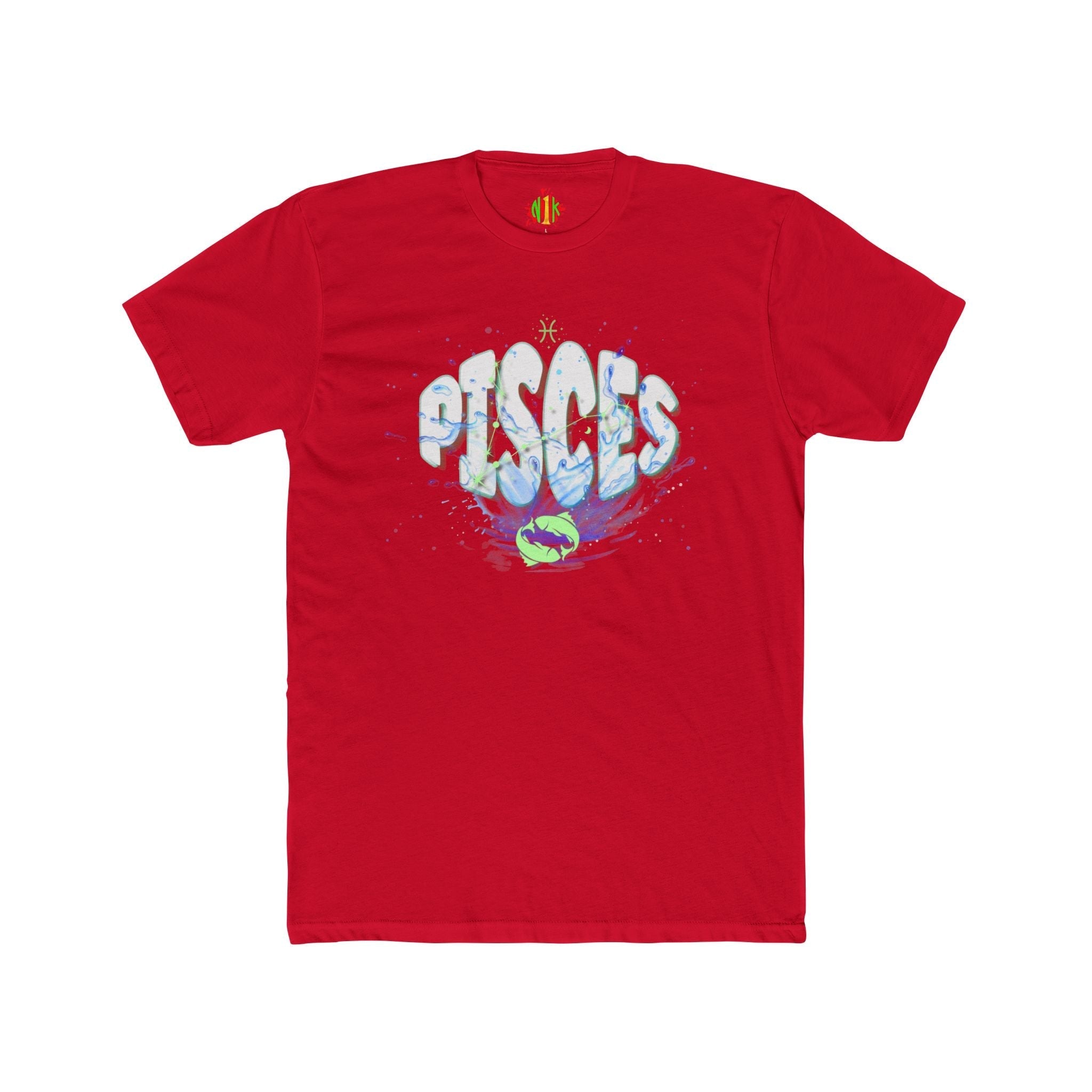 Pisces Water Zodiac unisex tee with soft cotton and watercolor-style Pisces sign graphic