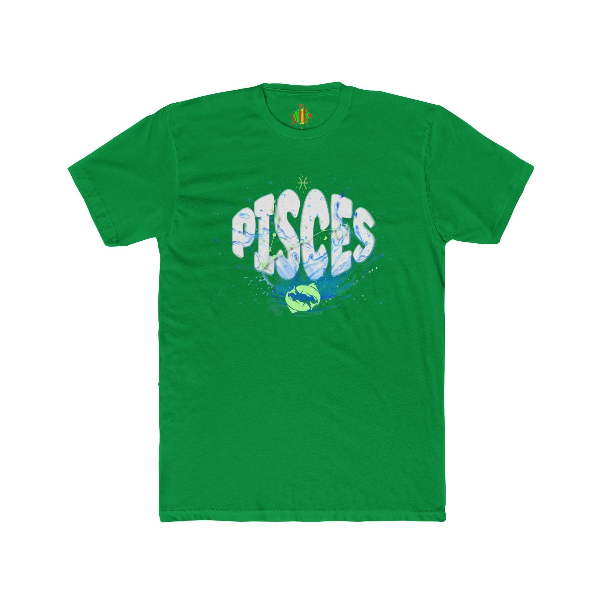 Pisces Water Zodiac unisex tee with soft cotton and watercolor-style Pisces sign graphic
