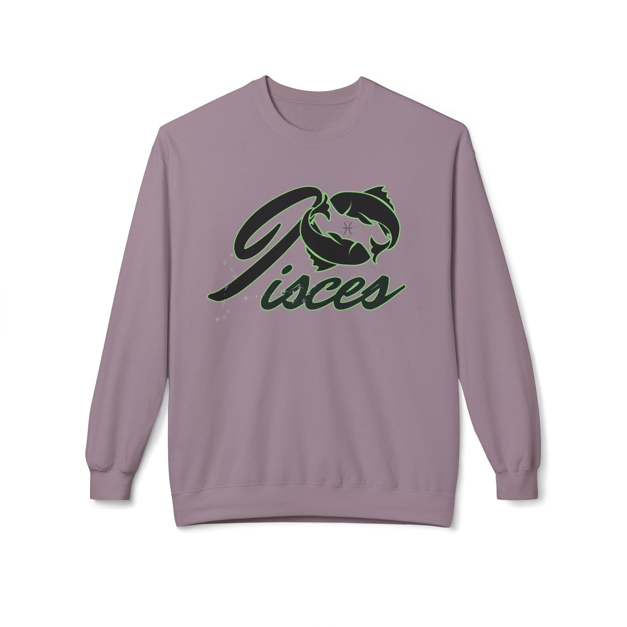 Pisces Zodiac Crewneck Sweatshirt — Astrological Fish Graphic