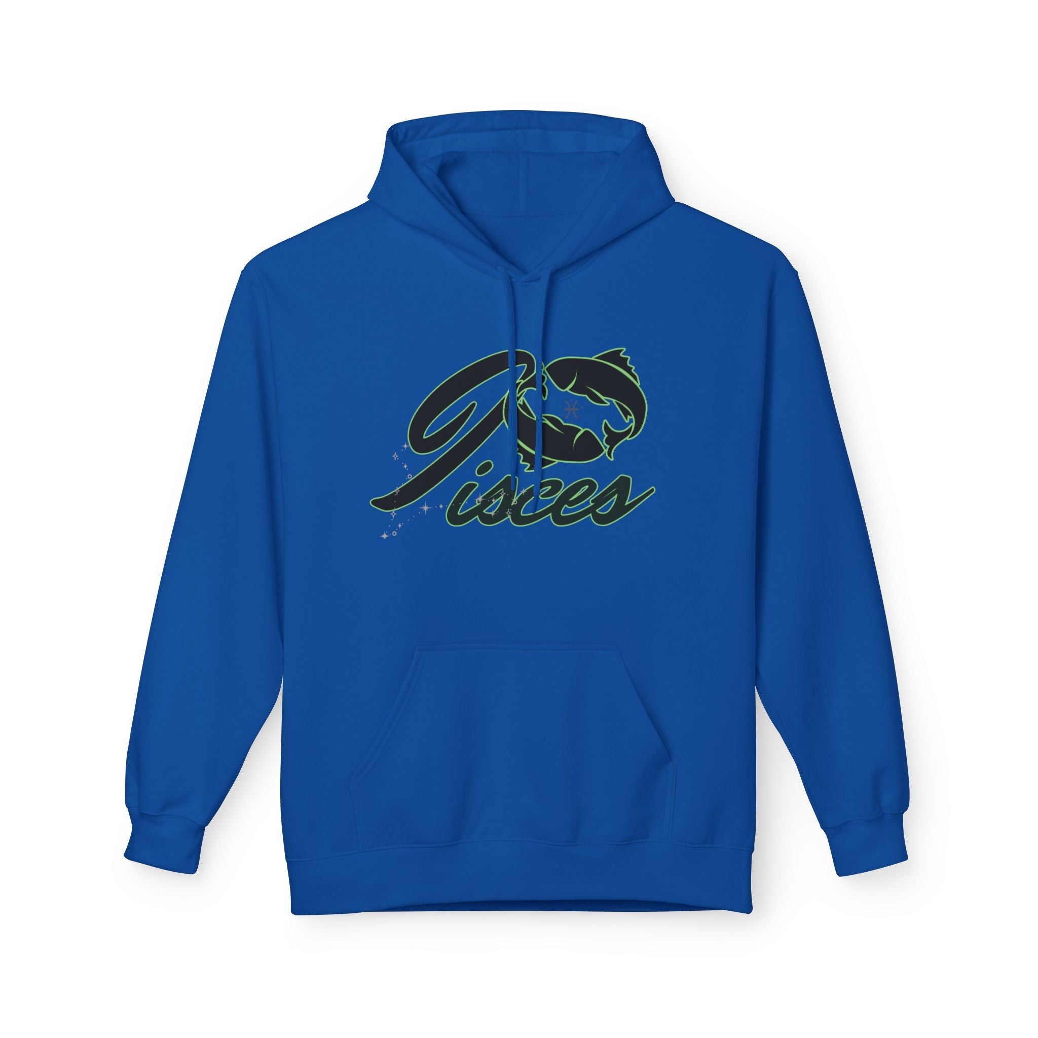 Pisces Zodiac Hoodie — Astrological Sign Hoodie with Fish Script Design