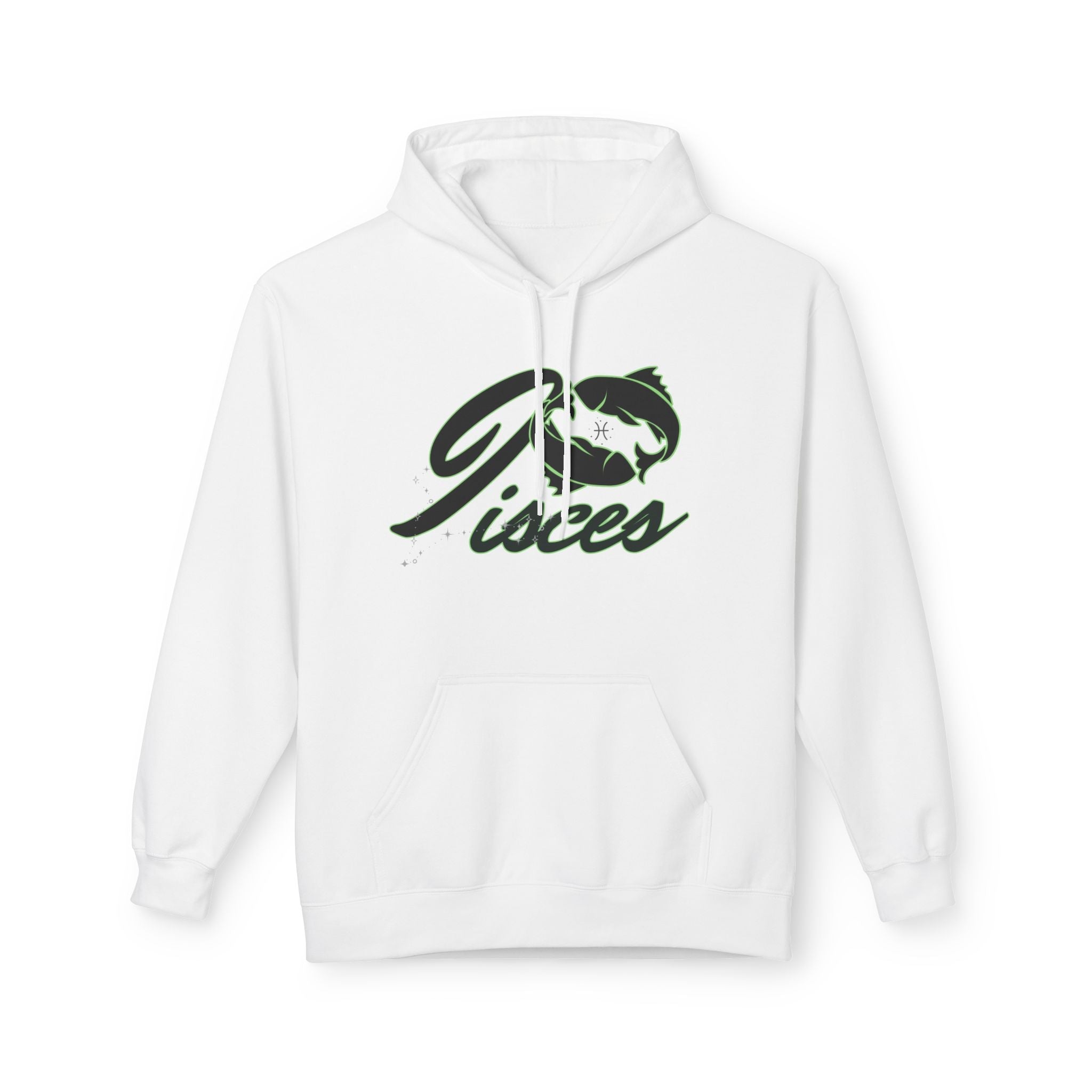 Pisces Zodiac Hoodie — Astrological Sign Hoodie with Fish Script Design