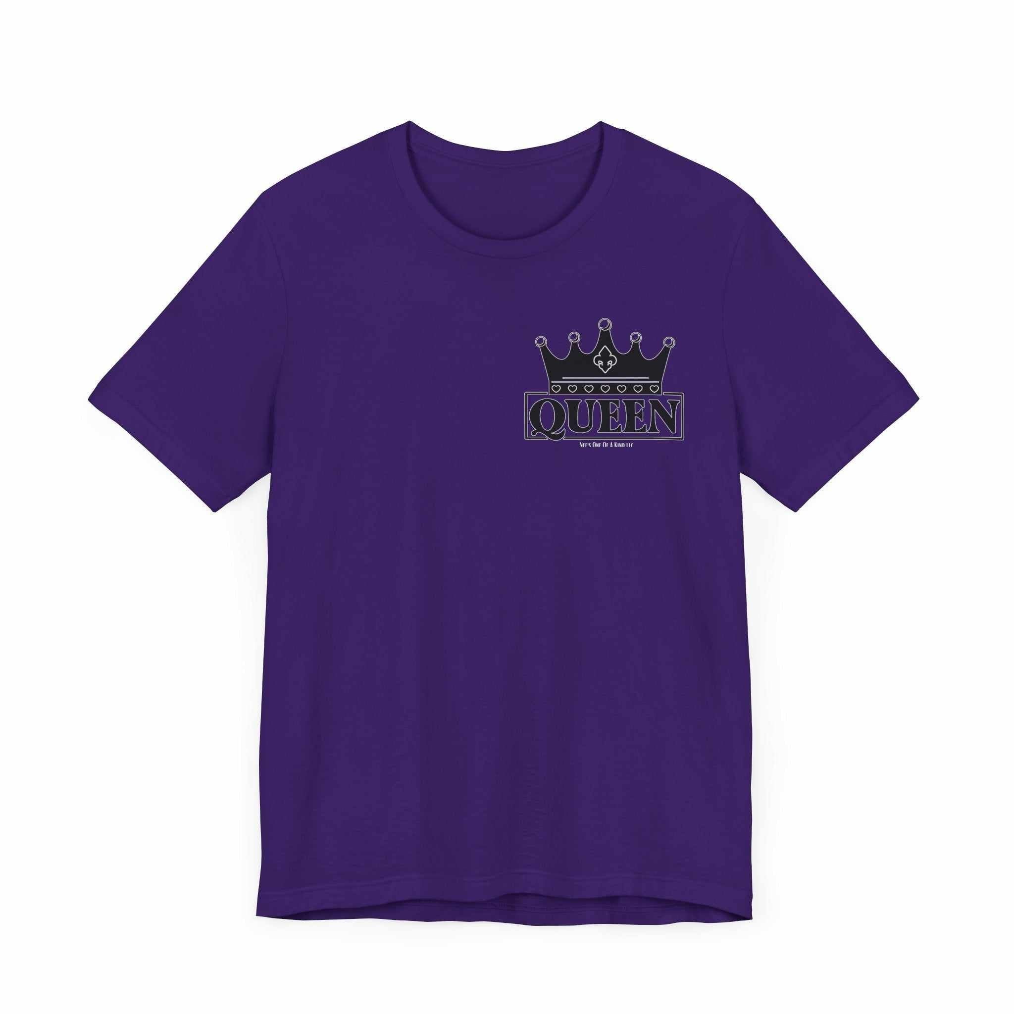 Queen with her King Valentine Casual Soft Unisex Jersey Crew Neck ShorT-ShirtKing Valentine Casual Soft Unisex Jersey Crew Neck Short Sleeve Tee
