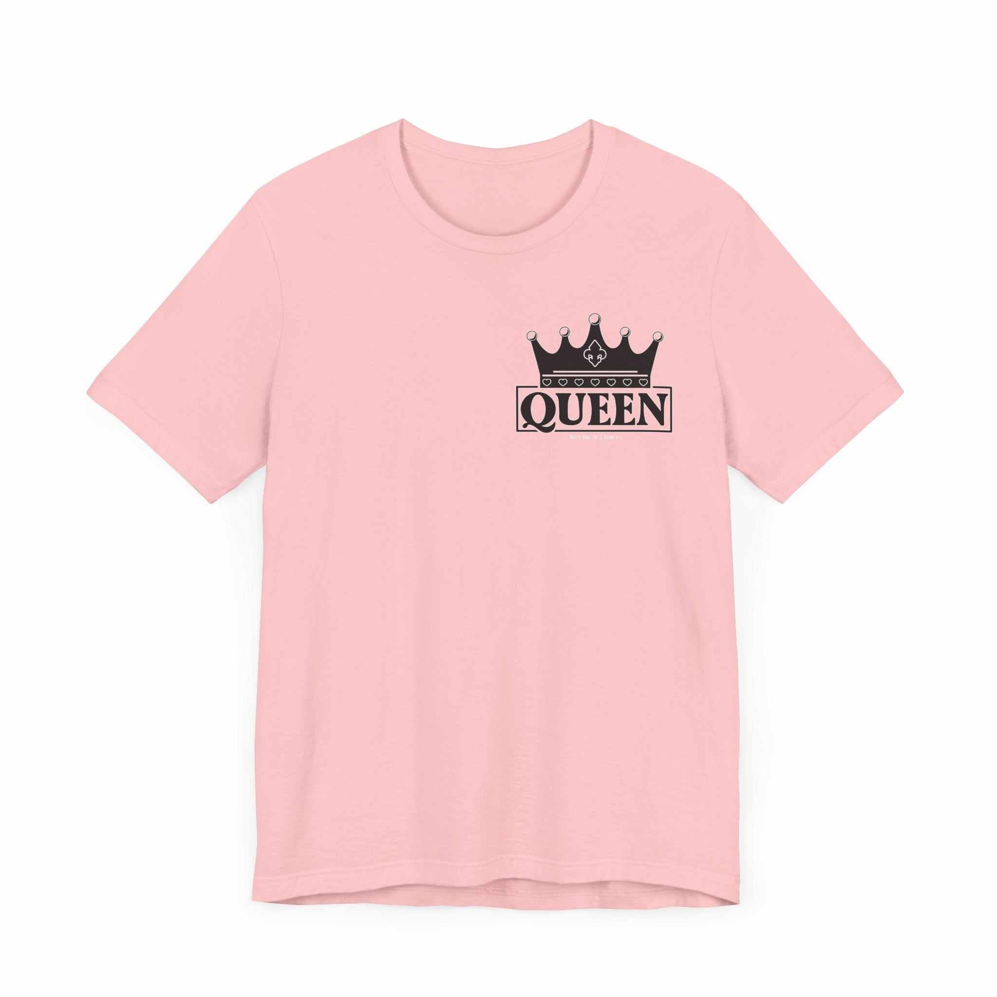 Queen with her King Valentine Casual Soft Unisex Jersey Crew Neck ShorT-ShirtKing Valentine Casual Soft Unisex Jersey Crew Neck Short Sleeve Tee