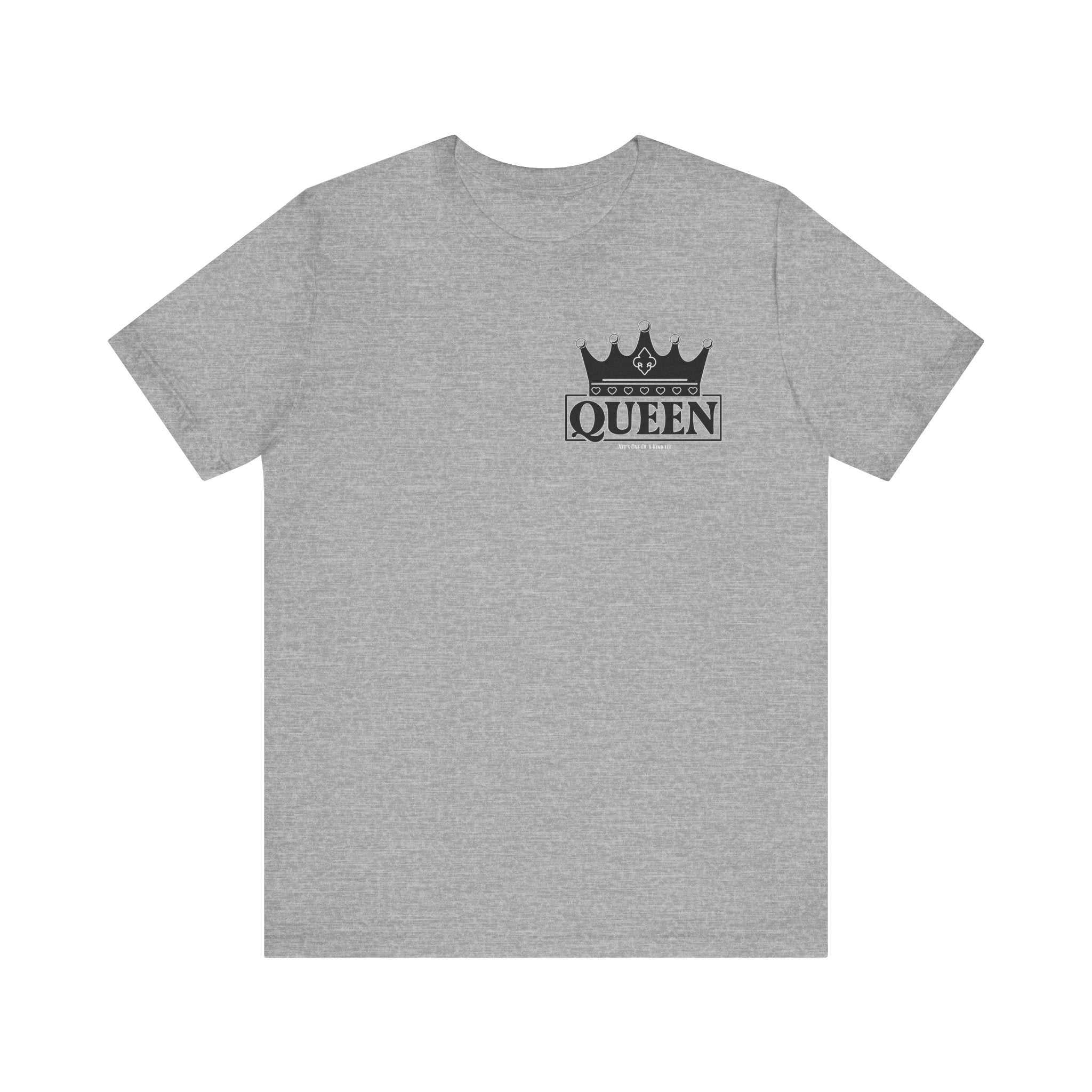 Queen with her King Valentine Casual Soft Unisex Jersey Crew Neck ShorT-ShirtKing Valentine Casual Soft Unisex Jersey Crew Neck Short Sleeve Tee