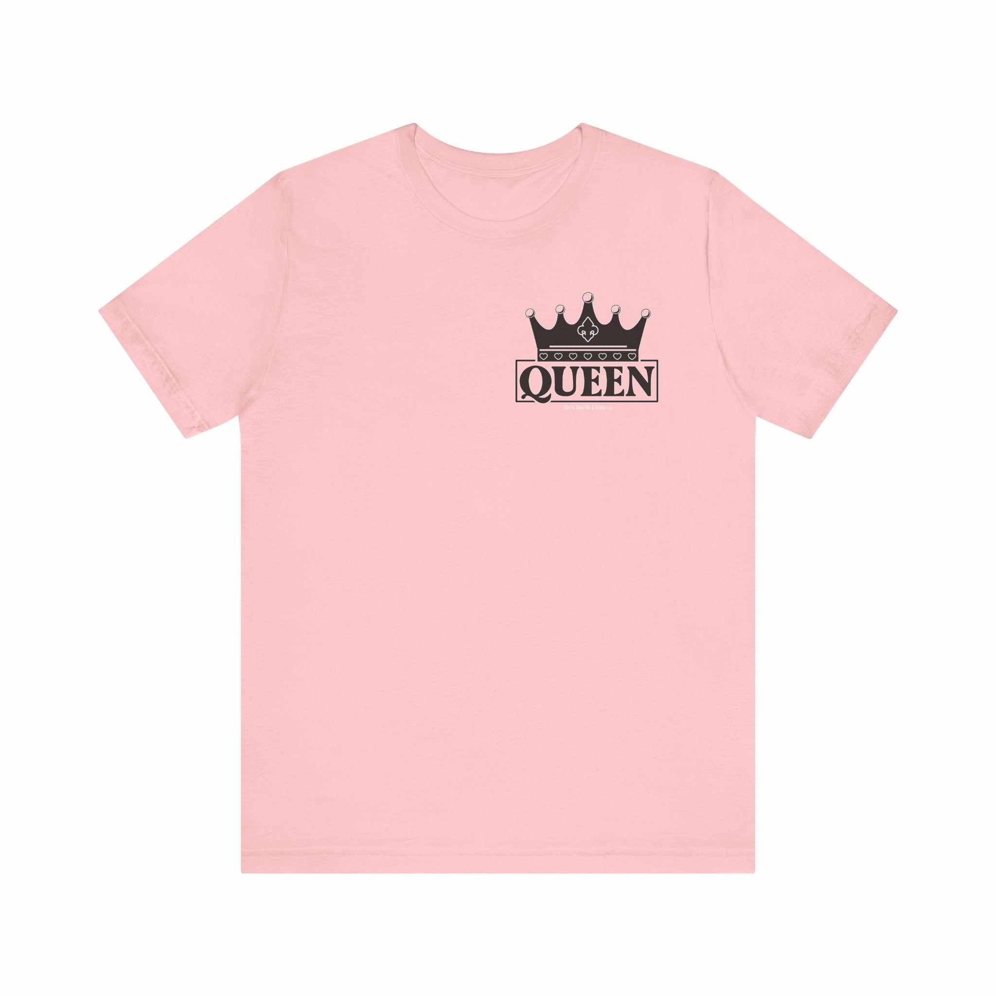 Queen with her King Valentine Casual Soft Unisex Jersey Crew Neck ShorT-ShirtKing Valentine Casual Soft Unisex Jersey Crew Neck Short Sleeve Tee