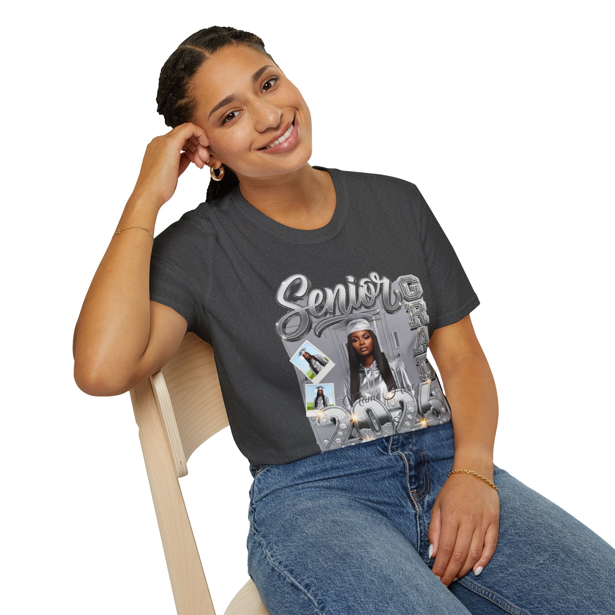 Senior Grad 2026 T-Shirt — Personalized Photo Graduation Tee