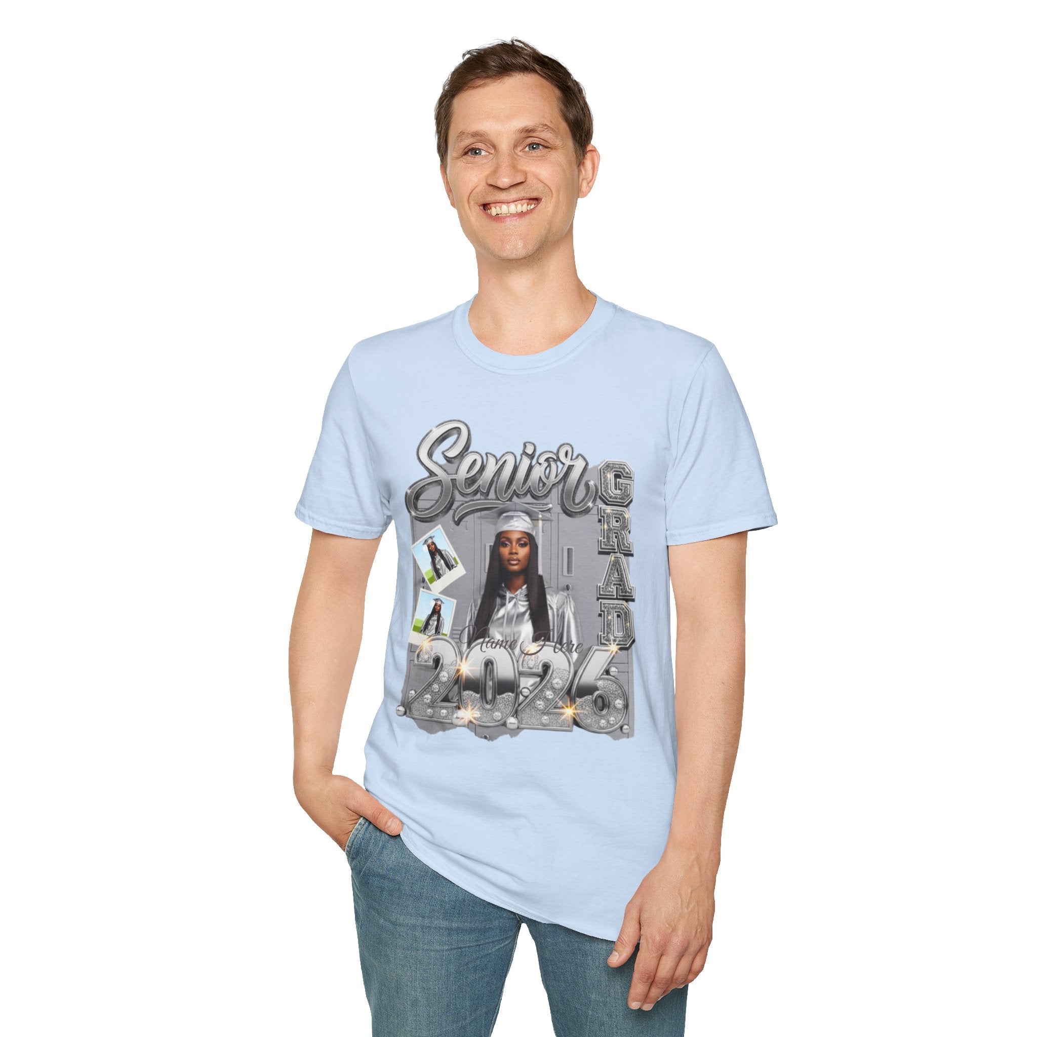 Senior Grad 2026 T-Shirt — Personalized Photo Graduation Tee