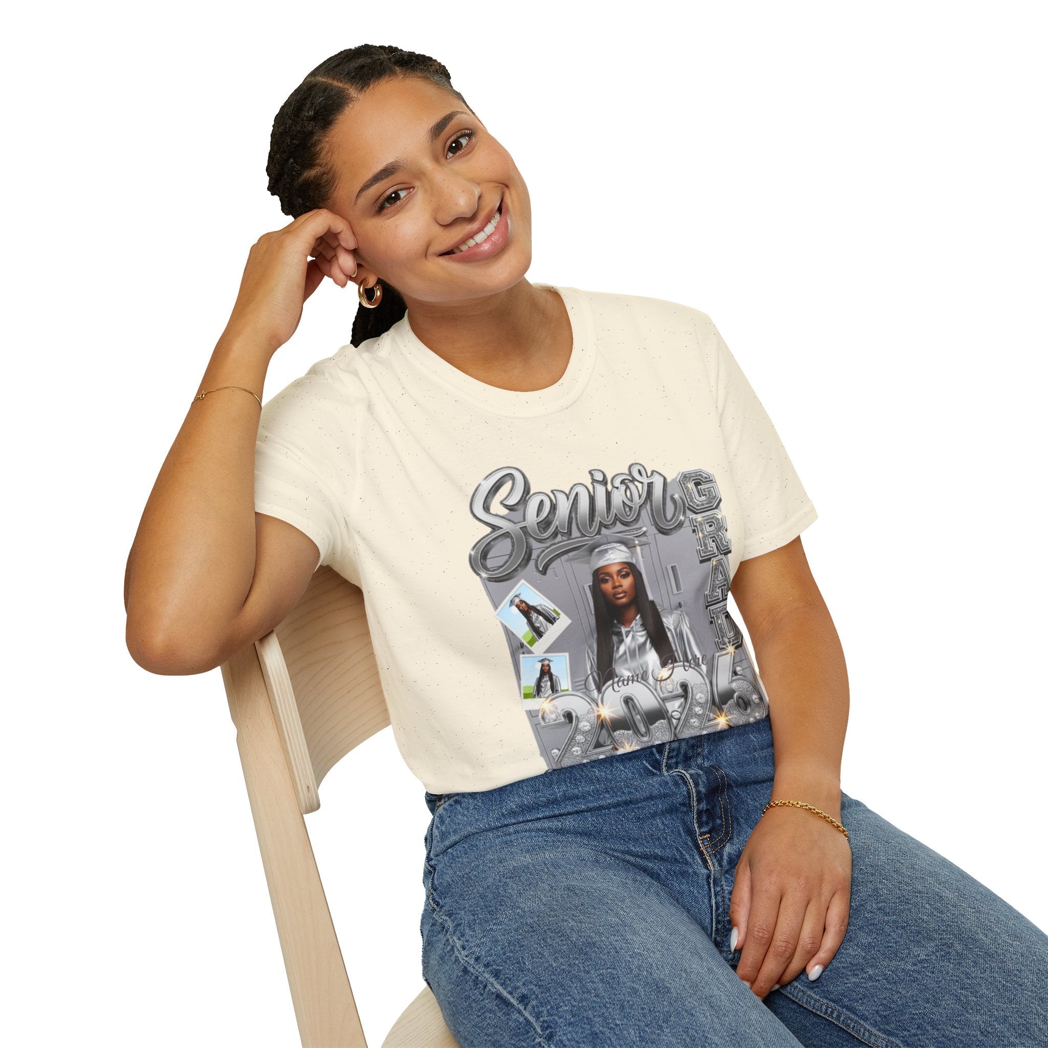 Senior Grad 2026 T-Shirt — Personalized Photo Graduation Tee