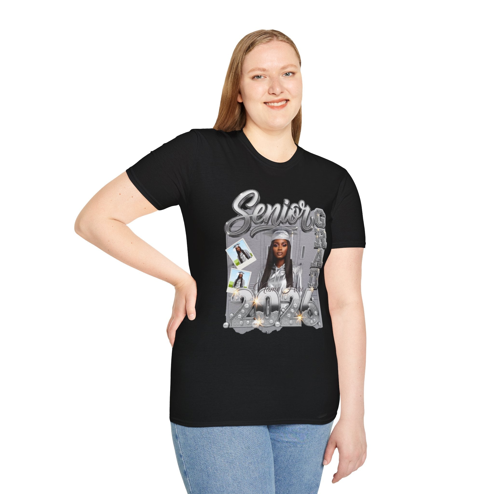 Senior Grad 2026 T-Shirt — Personalized Photo Graduation Tee